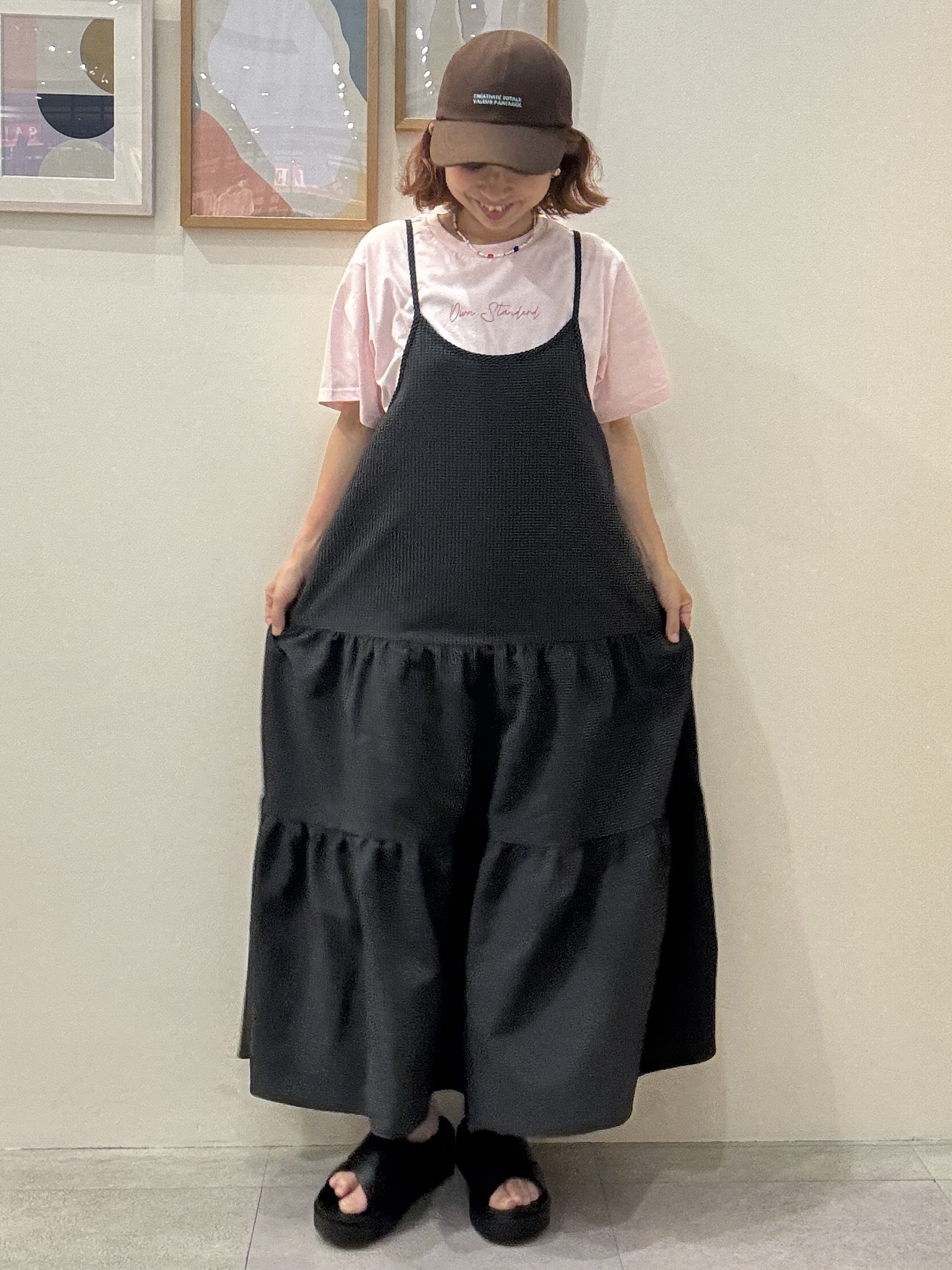 たけぴさんの「SHOO･LA･RUE｜【洗濯機可/S-LL】サラサラ感がここちいい 大人のひんやりプリントTシャツ」を使ったコーディネート