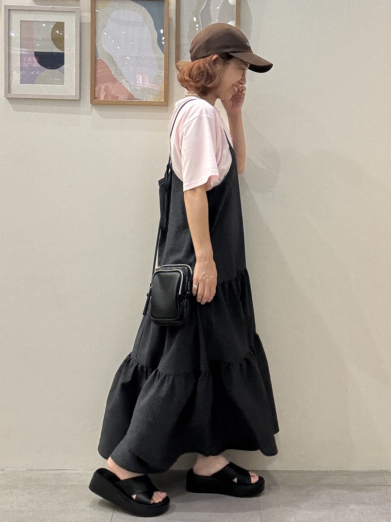 たけぴさんの「SHOO･LA･RUE｜【洗濯機可/S-LL】サラサラ感がここちいい 大人のひんやりプリントTシャツ」を使ったコーディネート