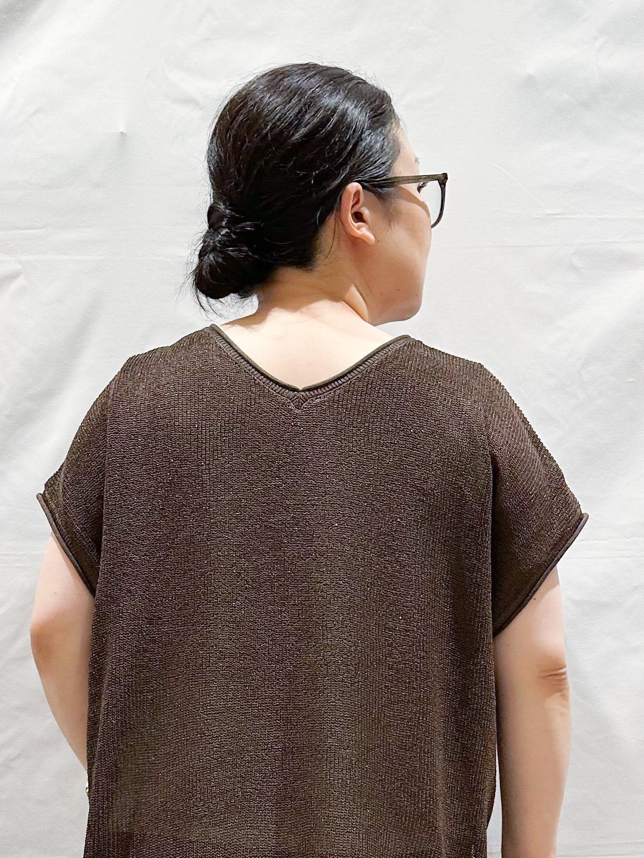 umeさんの「SHOO･LA･RUE｜【2点セット/前後2WAY/洗濯機可/S-LL】体型カバーも叶う ラメ畦ニット+タンクトップ」を使ったコーディネート