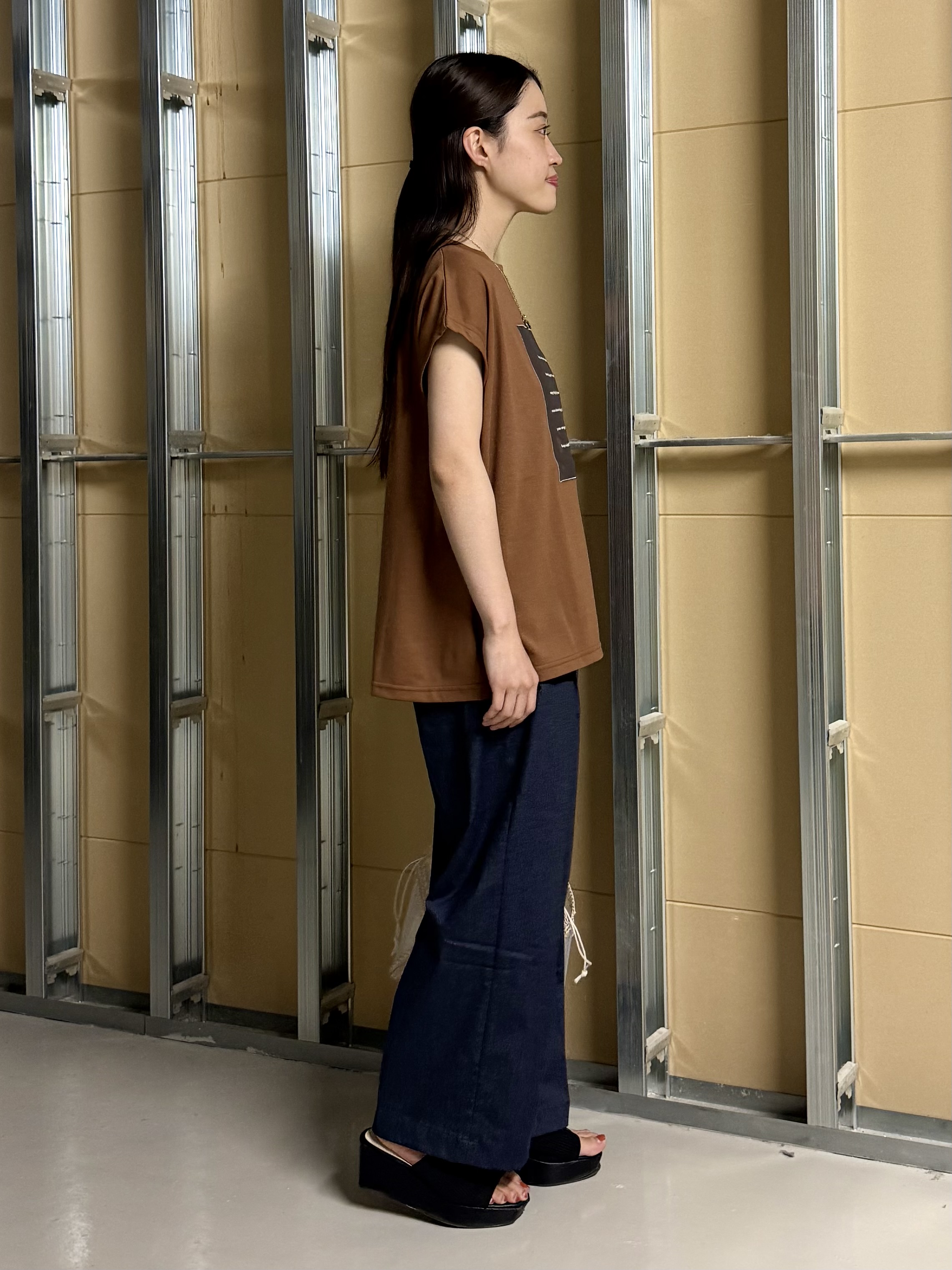 sahoさんの「THE SHOP TK｜オーガンジー刺繍Tシャツ」を使ったコーディネート