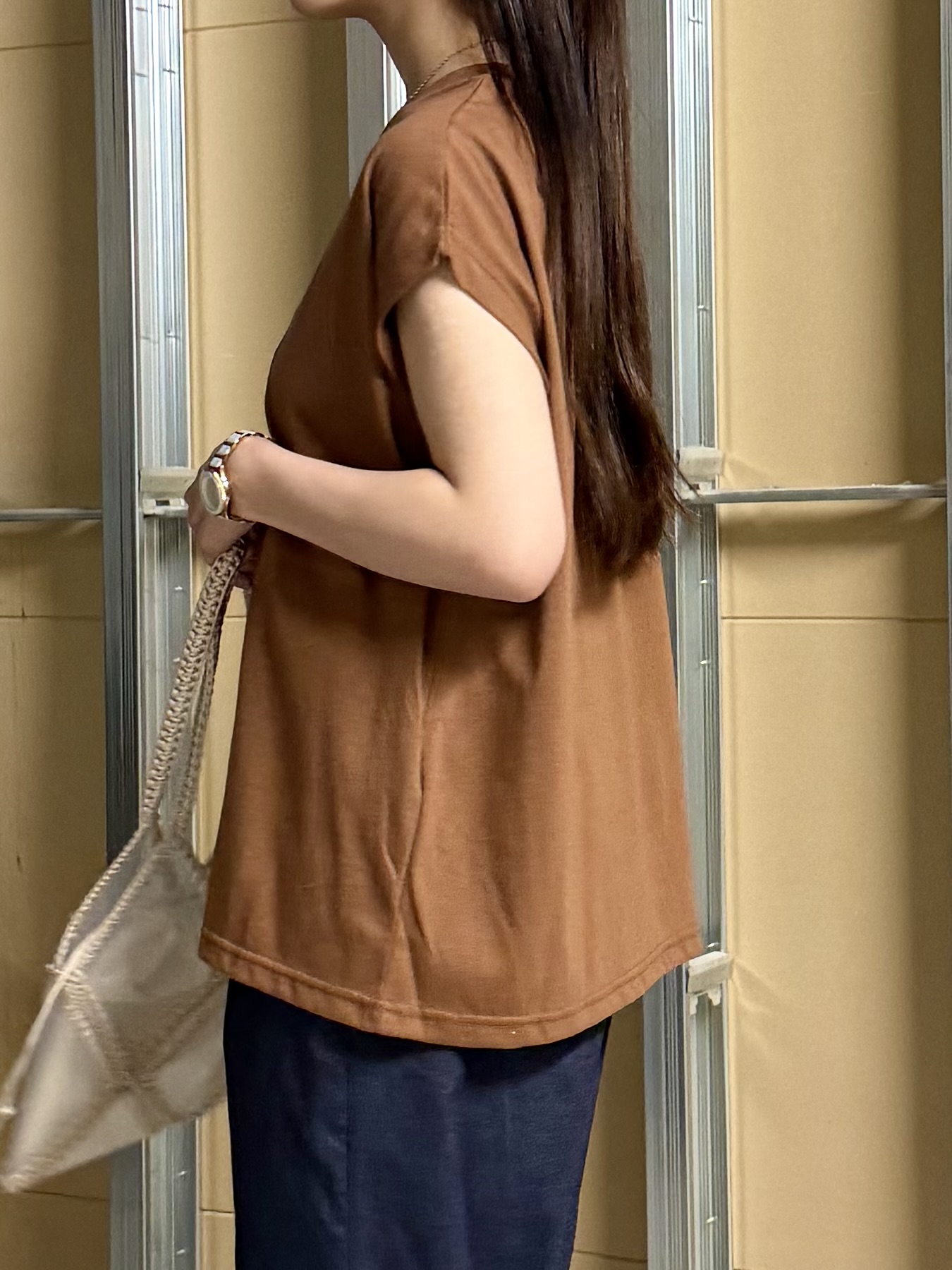 sahoさんの「THE SHOP TK｜オーガンジー刺繍Tシャツ」を使ったコーディネート