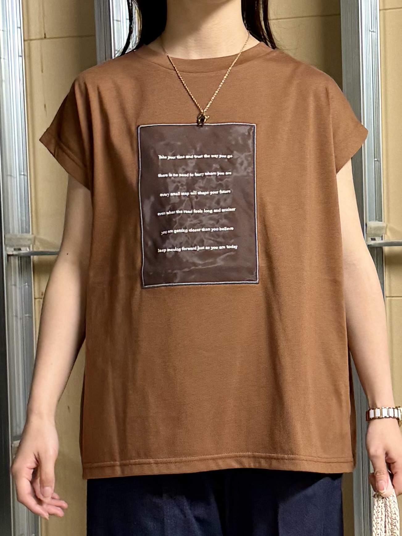 sahoさんの「THE SHOP TK｜オーガンジー刺繍Tシャツ」を使ったコーディネート