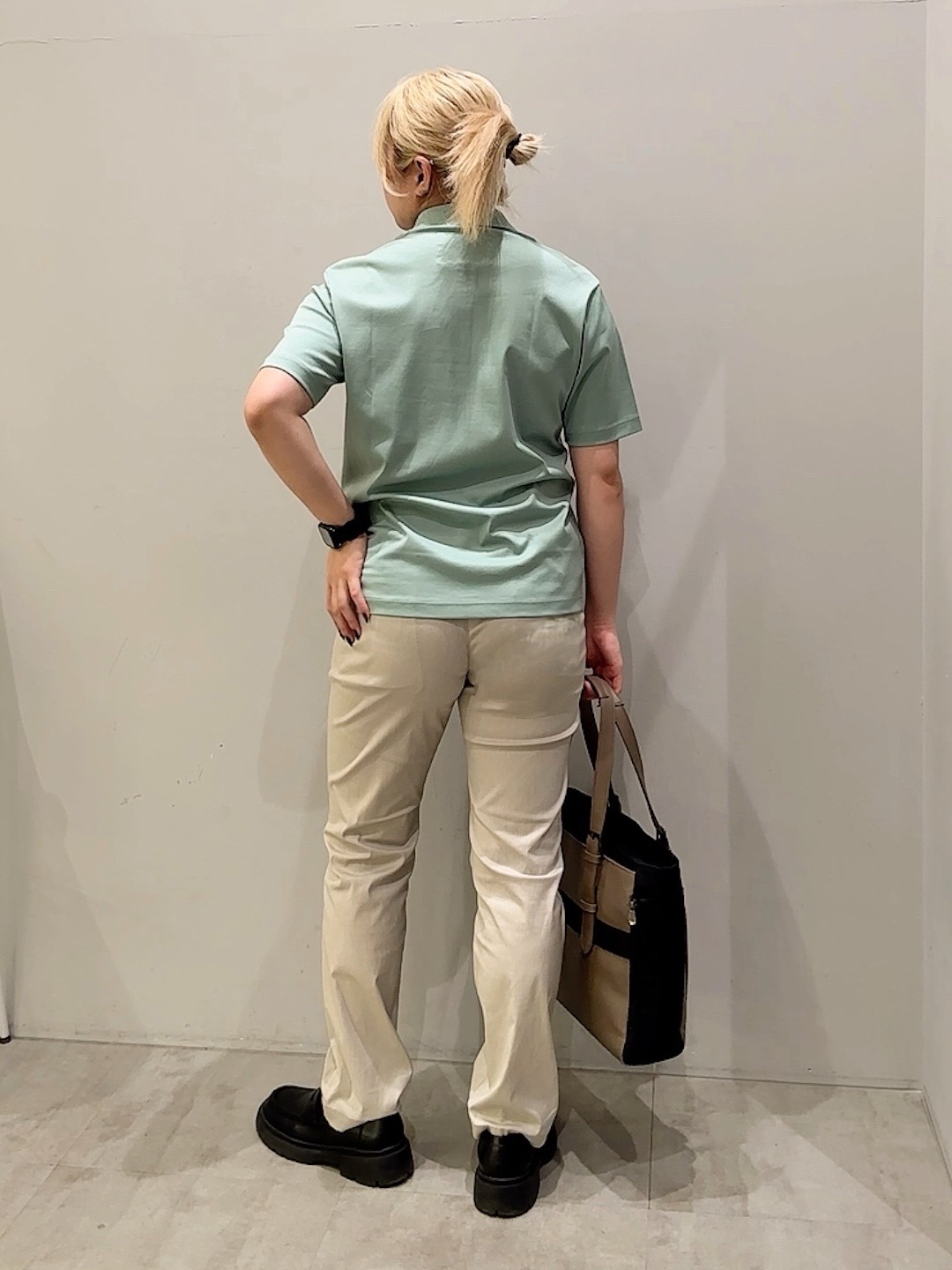 ユウナさんの「TAKEO KIKUCHI｜【接触冷感】アイスクリアコットン ワンポイント ポロシャツ」を使ったコーディネート