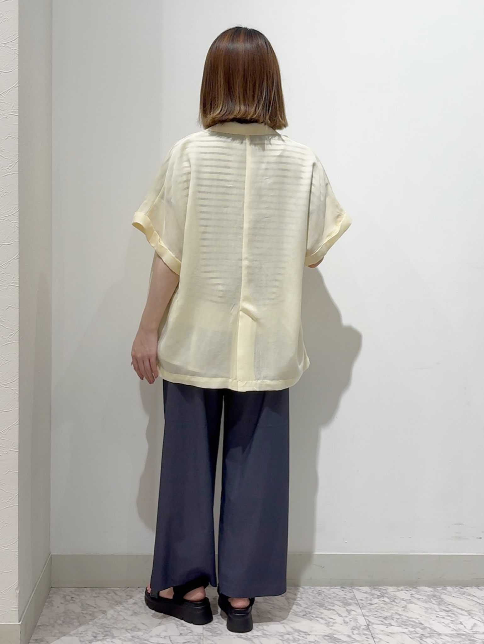 しかっちさんの「grove｜【洗濯機OK・ひんやり/SETUP可】シワになりにくいハーフスリーブジャケット」を使ったコーディネート