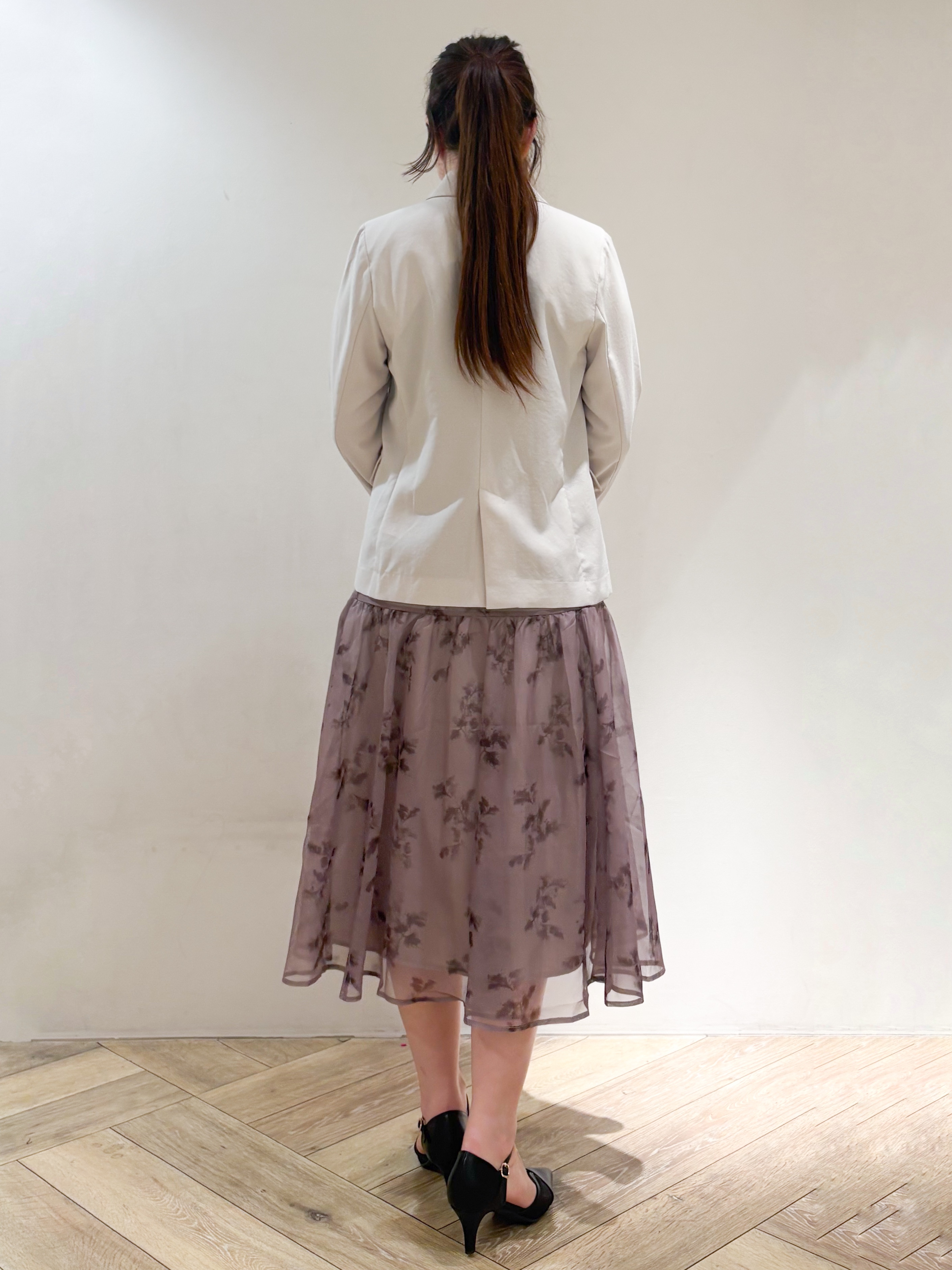 sayaさんの「index｜《再入荷》ダブルブレストテーラードジャケット【接触冷感／吸水速乾／イージーアイロン／防シワ／洗濯機O」を使ったコーディネート