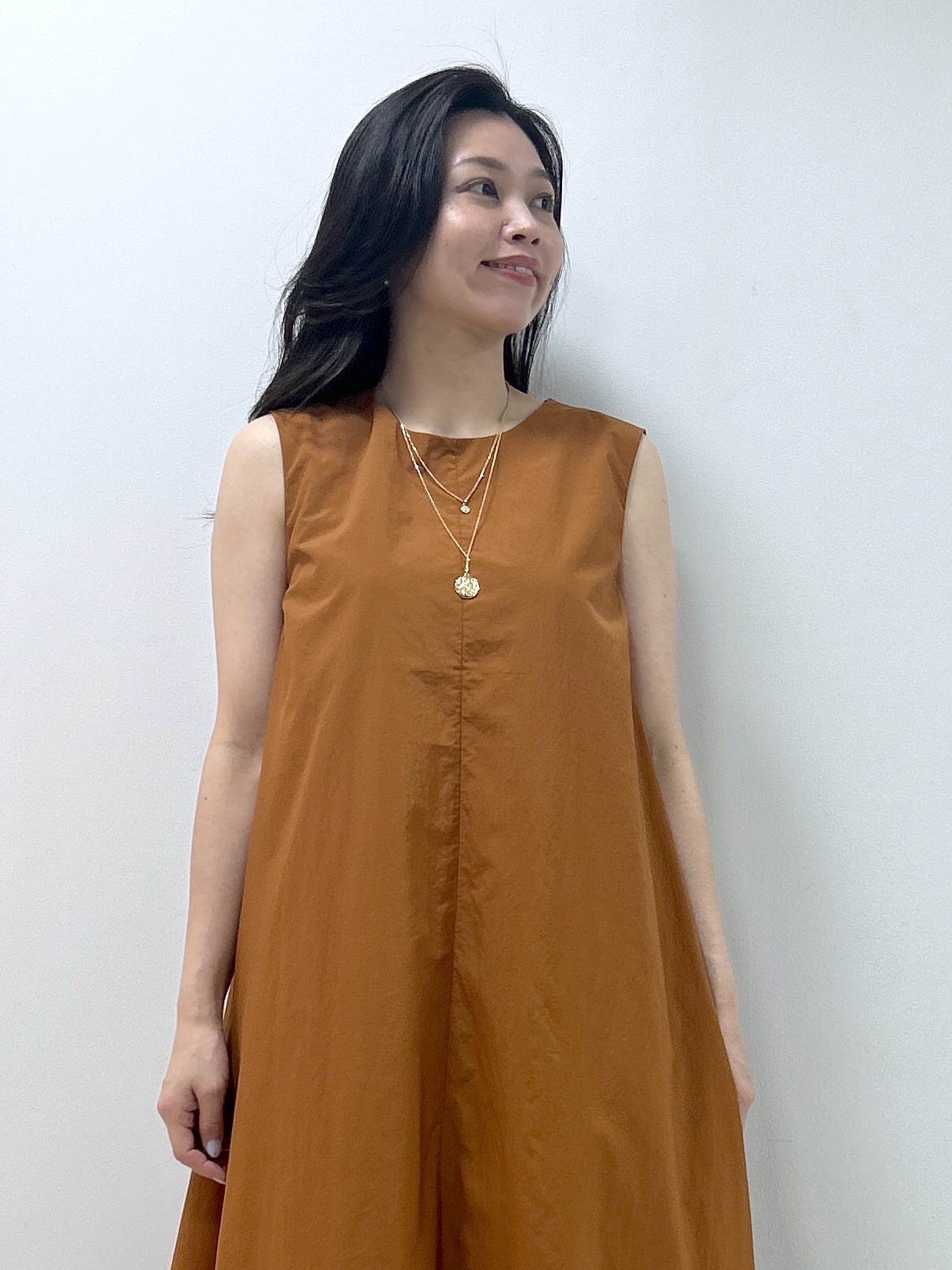 Kaiさんの「Dessin｜【撥水】Aラインナイロンワンピース」を使ったコーディネート
