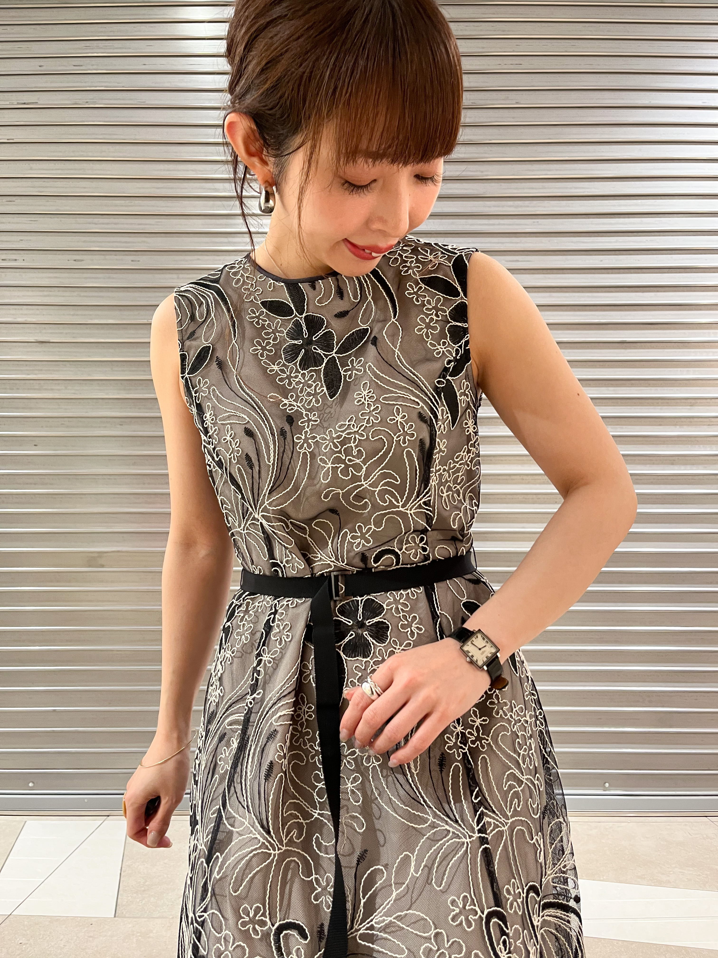 じゅんさんの「DRESSTERIOR｜シアーコードレース ドレス」を使ったコーディネート
