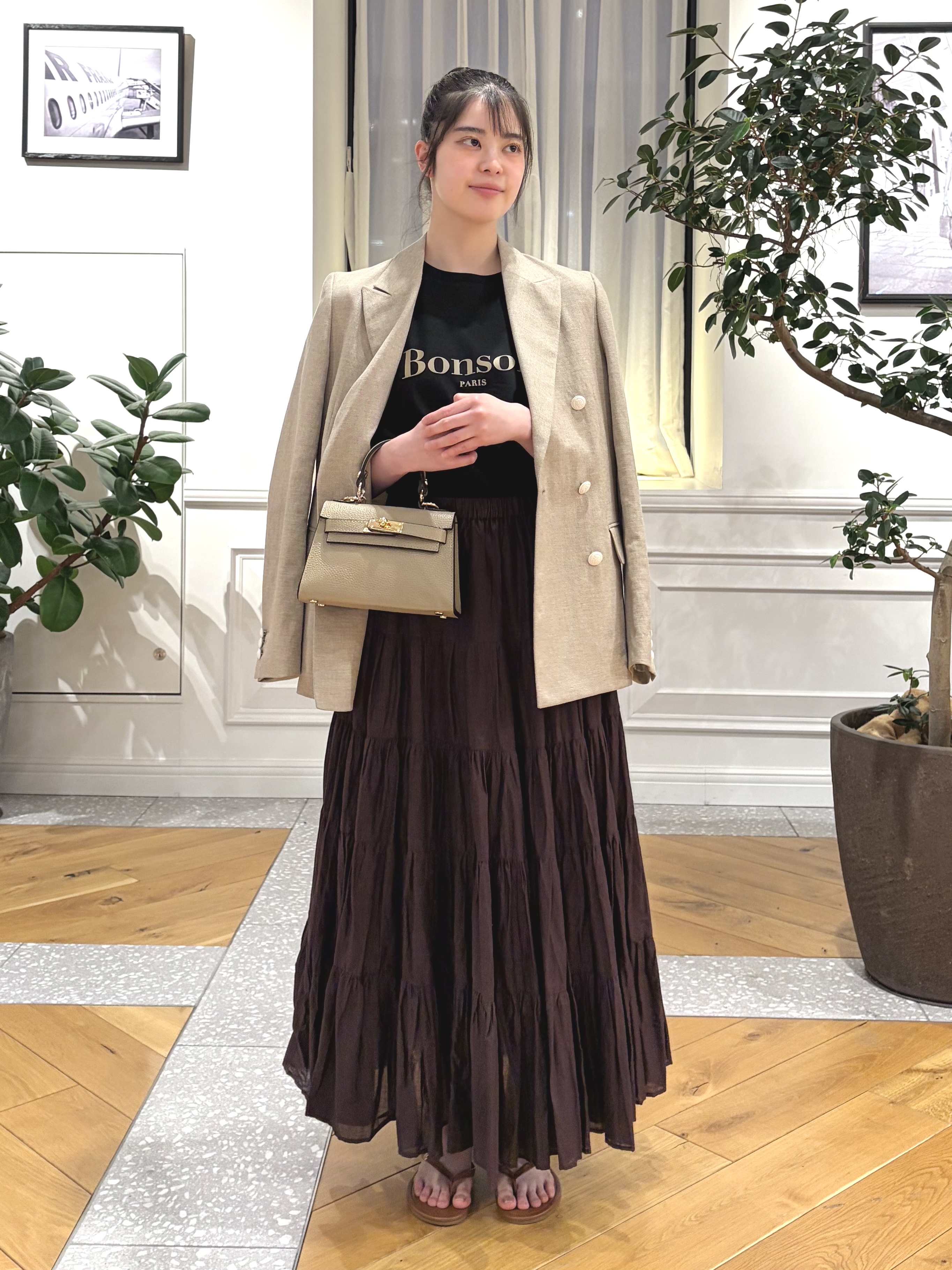 pupiさんの「DRESSTERIOR｜【セットアップ可】リネンブレンドダブルブレストジャケット」を使ったコーディネート