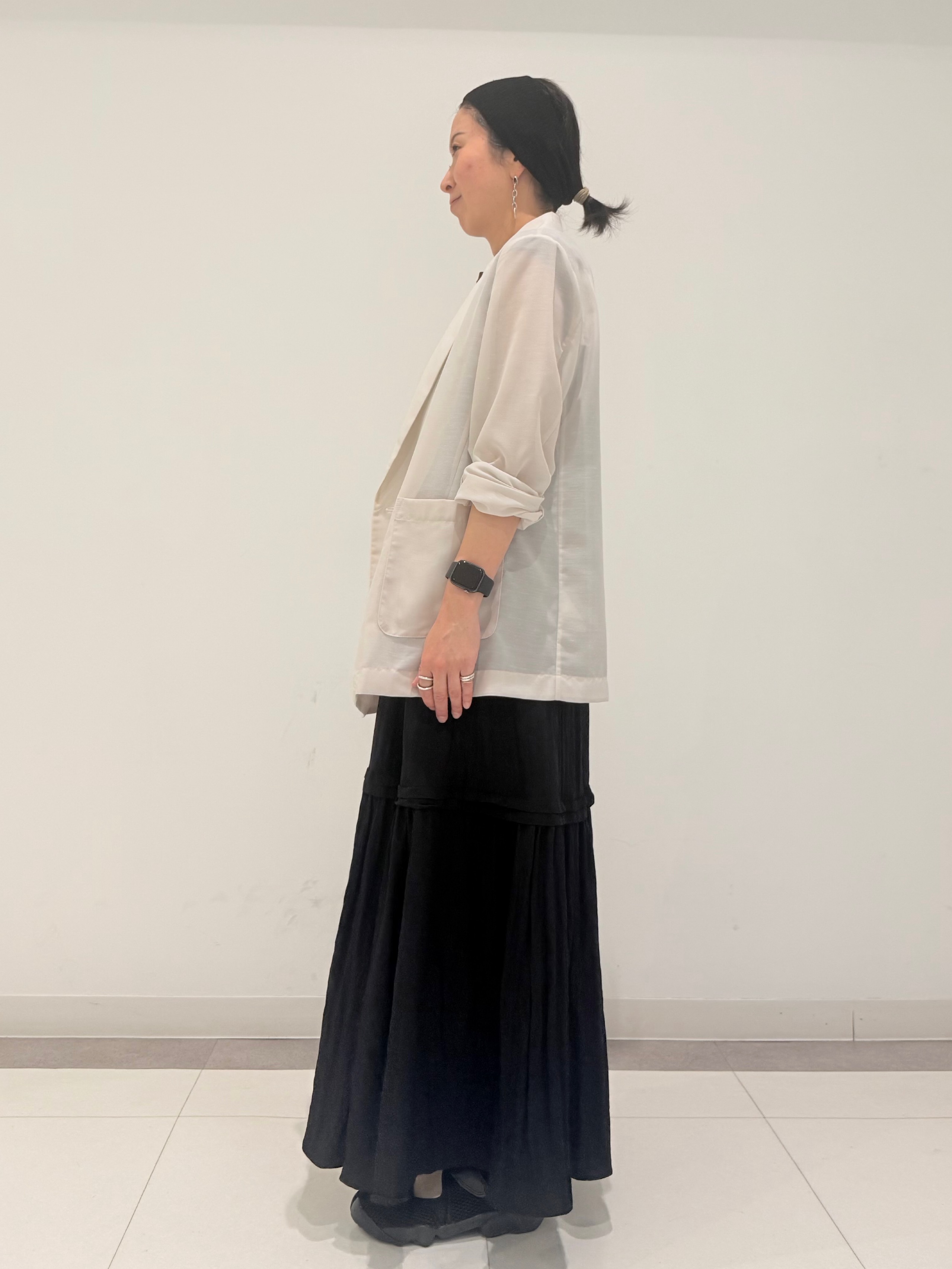 MIYAKAWAさんの「DRESSTERIOR｜【接触冷感／抗菌防臭／消臭】アイスクリアコットンフレンチスリーブT」を使ったコーディネート