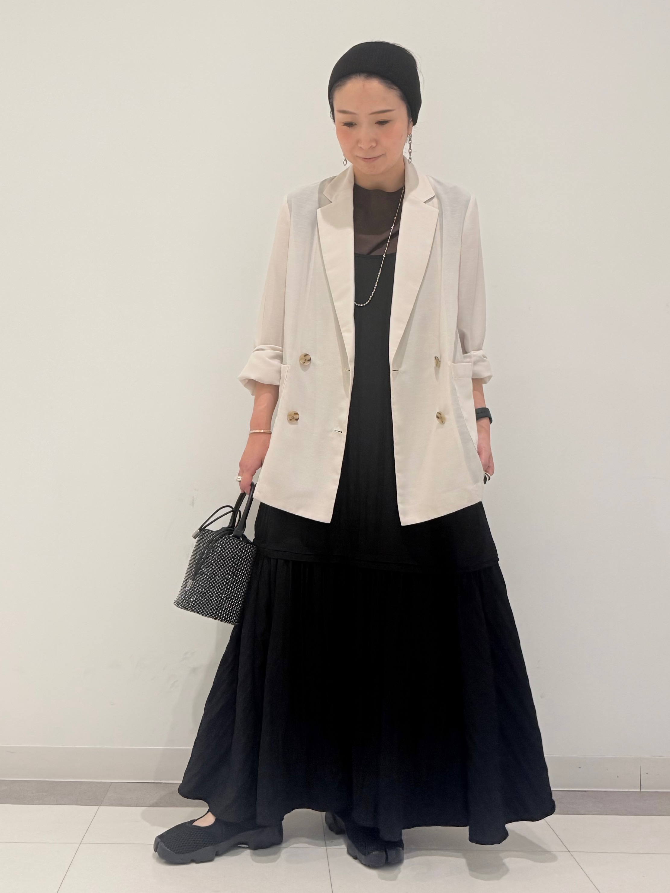 MIYAKAWAさんの「DRESSTERIOR｜【接触冷感／抗菌防臭／消臭】アイスクリアコットンフレンチスリーブT」を使ったコーディネート