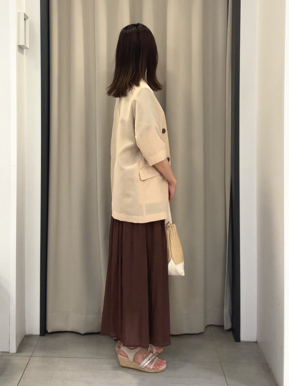 Nao さんの「grove｜【洗濯機OK/ひんやり】軽く羽織れるハーフスリーブジャケット」を使ったコーディネート