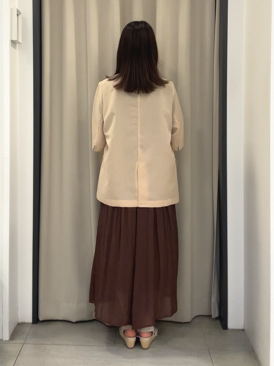 Nao さんの「grove｜【洗濯機OK/ひんやり】軽く羽織れるハーフスリーブジャケット」を使ったコーディネート