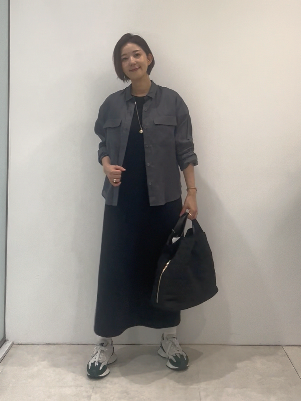 まどかさんの「UNTITLED｜【古畑星夏さん着用/接触冷感】ドライタッチシャツ」を使ったコーディネート