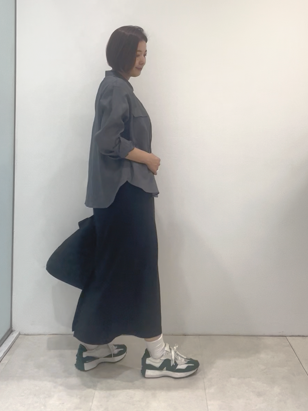 まどかさんの「UNTITLED｜【古畑星夏さん着用/接触冷感】ドライタッチシャツ」を使ったコーディネート
