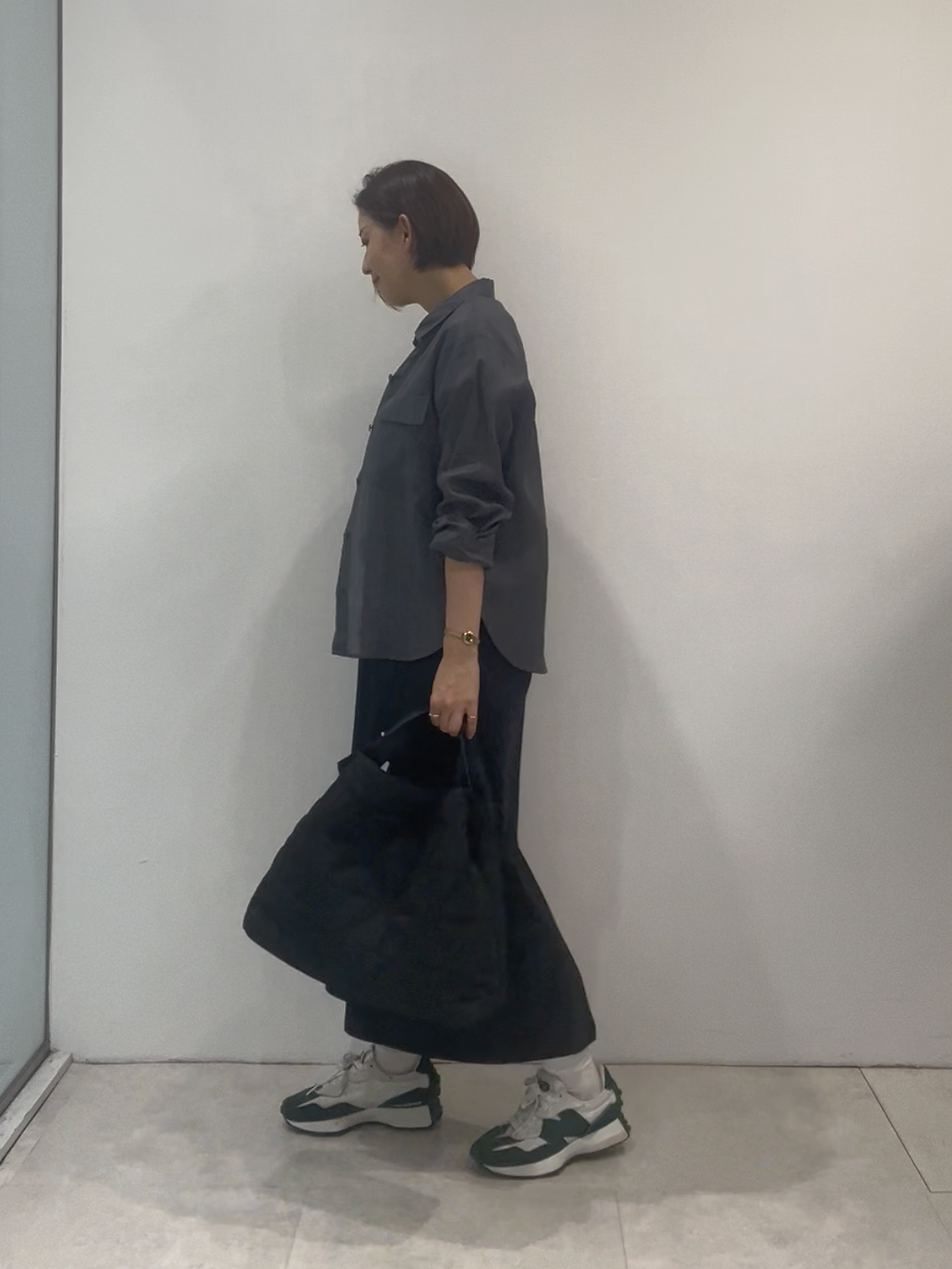 まどかさんの「UNTITLED｜【古畑星夏さん着用/接触冷感】ドライタッチシャツ」を使ったコーディネート