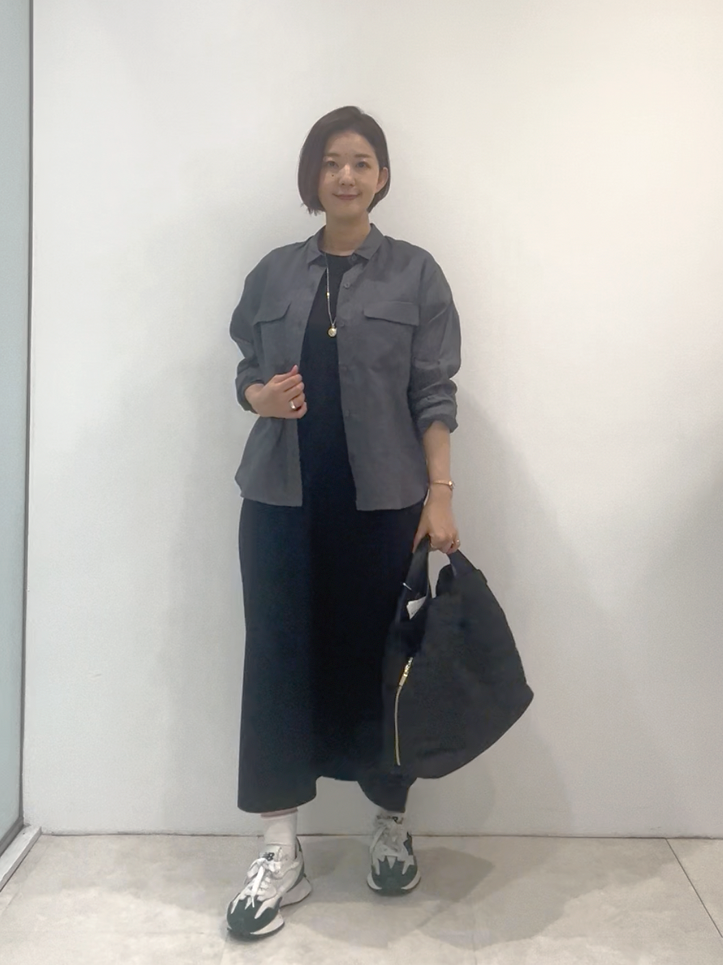 まどかさんの「UNTITLED｜【古畑星夏さん着用/接触冷感】ドライタッチシャツ」を使ったコーディネート