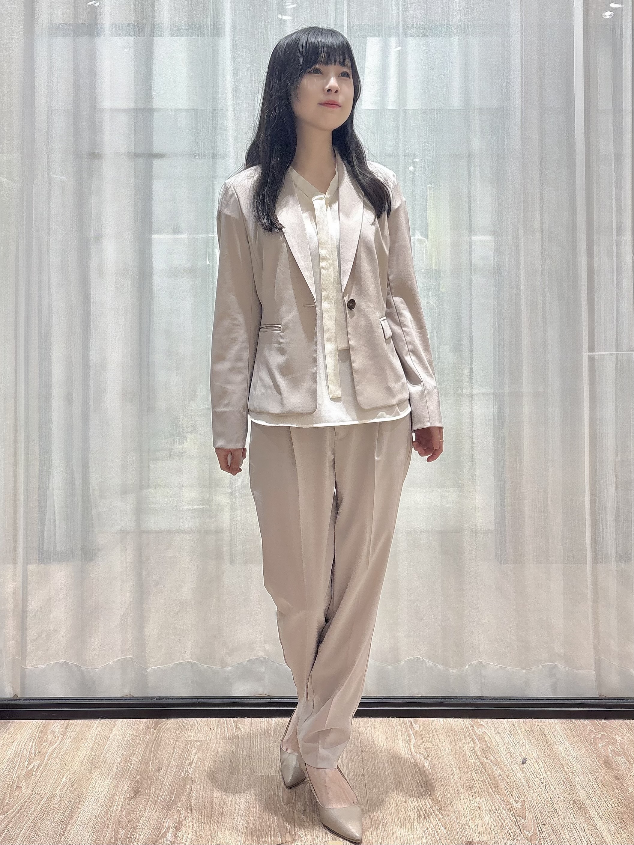 ぞうげさんの「OPAQUE.CLIP｜【接触冷感／吸水速乾】セットアップ対応ストレッチテーラードジャケット《イージーアイロン／洗濯機OK／」を使ったコーディネート
