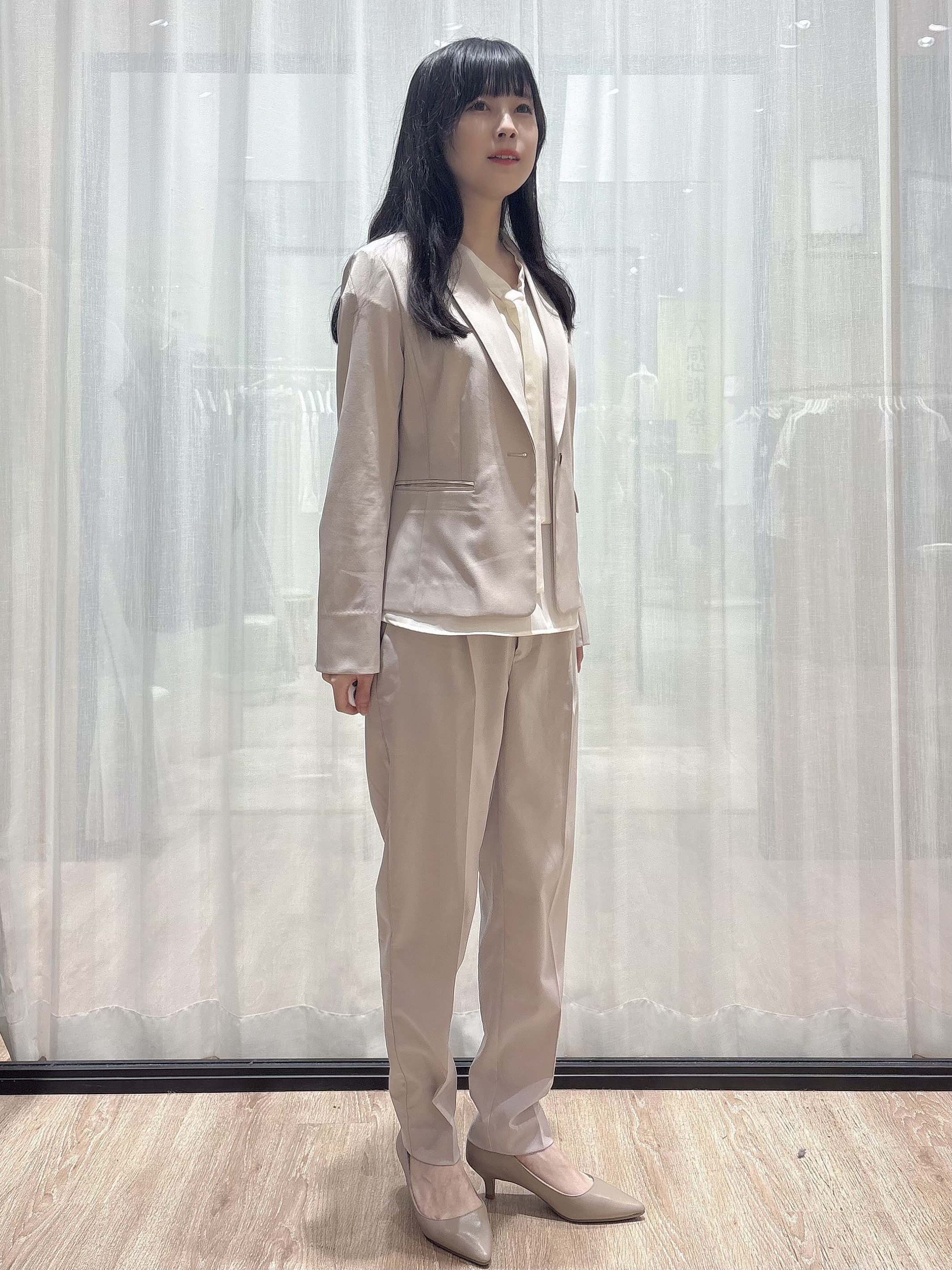 ぞうげさんの「OPAQUE.CLIP｜【接触冷感／吸水速乾】セットアップ対応ストレッチテーラードジャケット《イージーアイロン／洗濯機OK／」を使ったコーディネート
