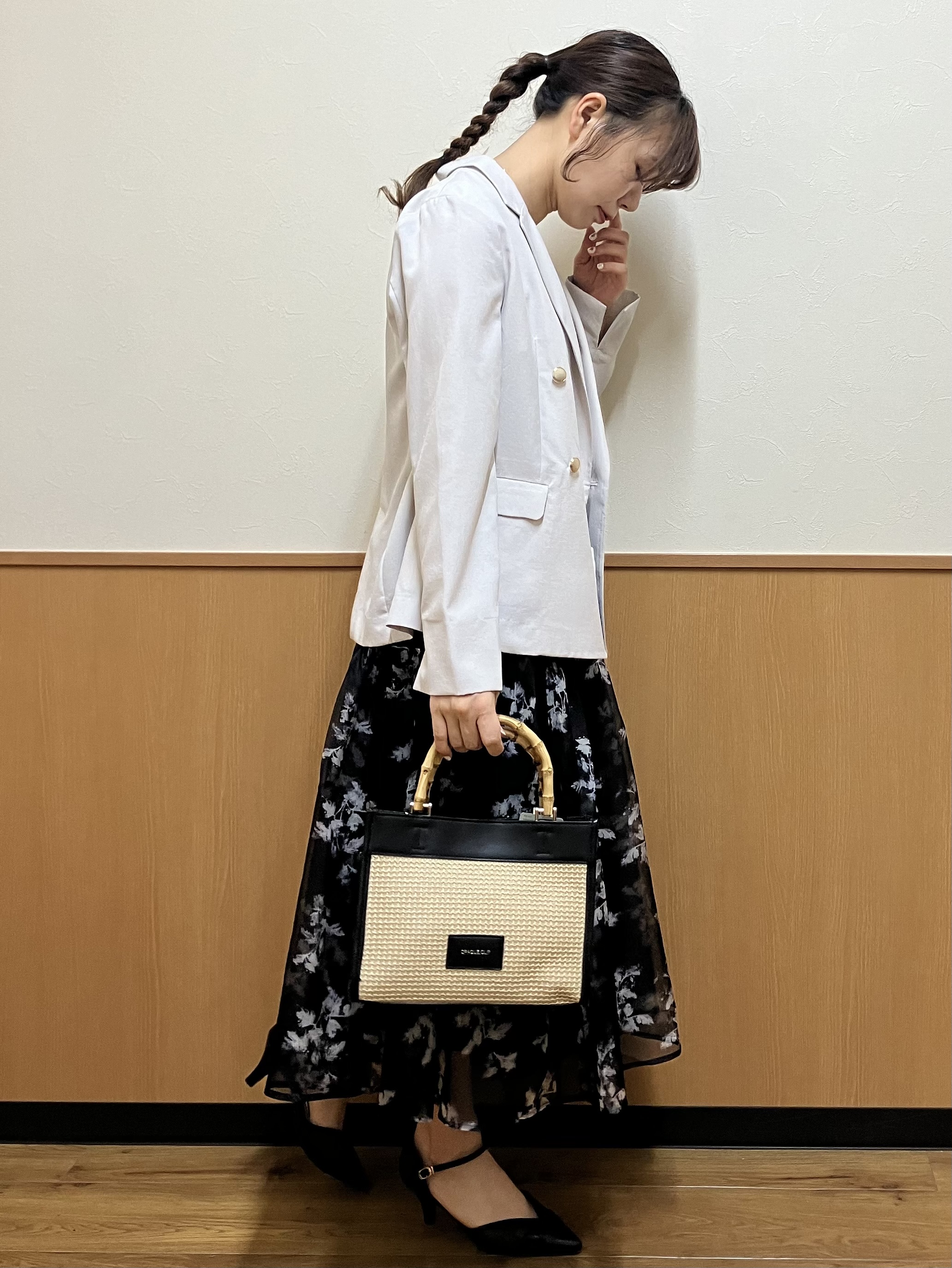 MAYUKIさんの「index｜《再入荷》ダブルブレストテーラードジャケット【接触冷感／吸水速乾／イージーアイロン／防シワ／洗濯機O」を使ったコーディネート