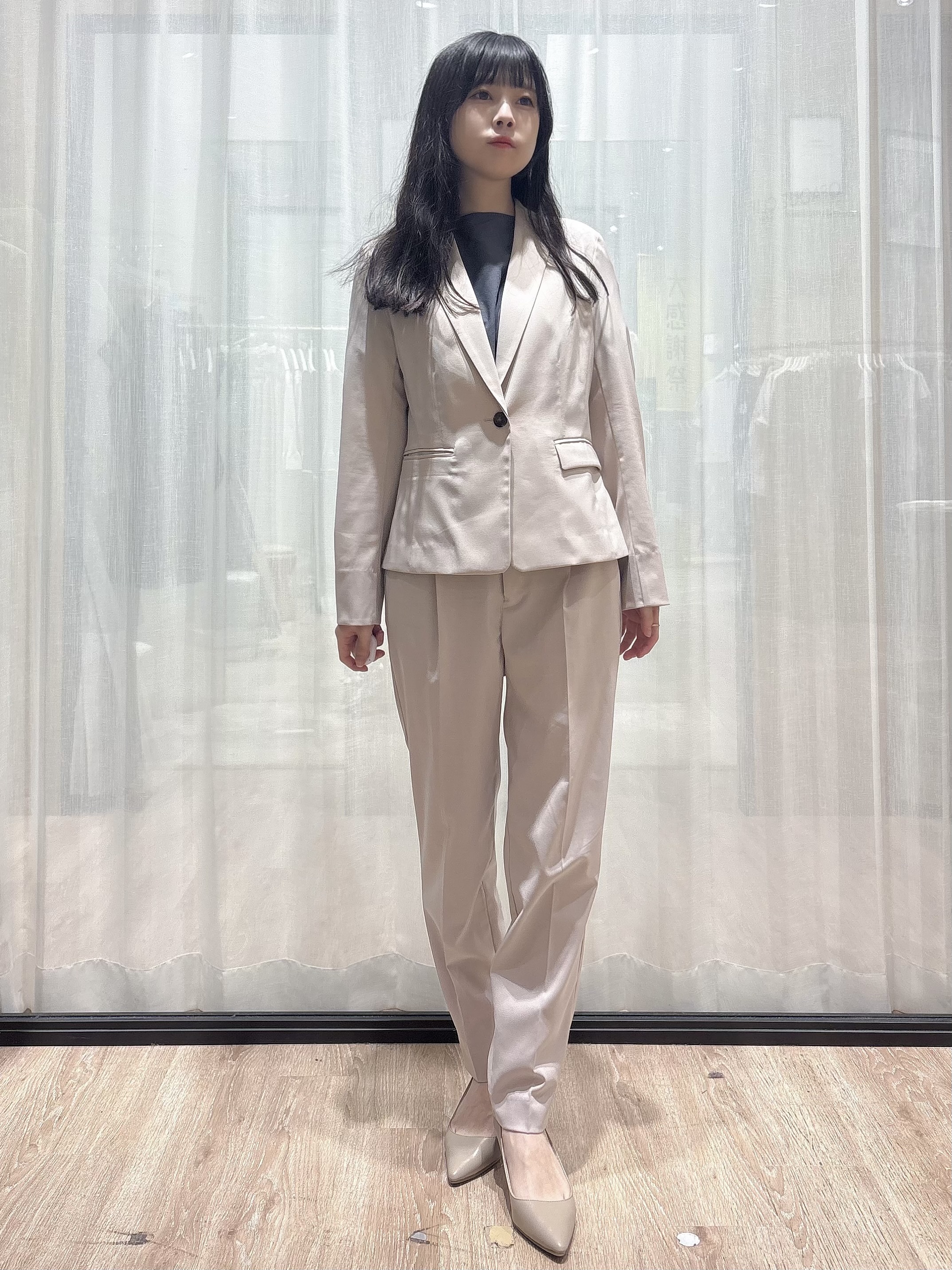 ぞうげさんの「OPAQUE.CLIP｜【接触冷感／吸水速乾】セットアップ対応ストレッチテーラードジャケット《イージーアイロン／洗濯機OK／」を使ったコーディネート