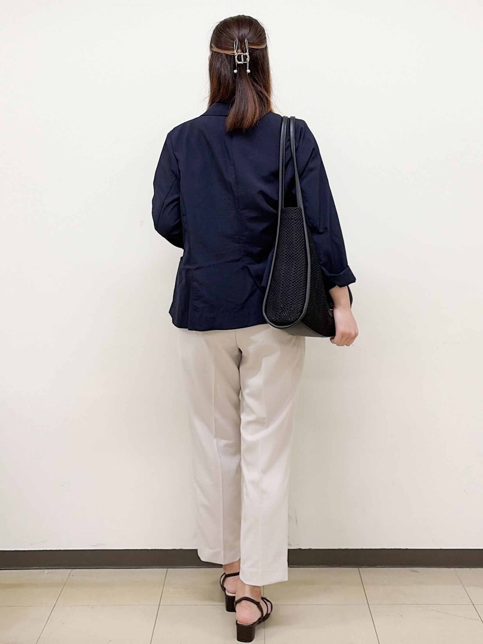yurinaさんの「index｜《再入荷》ダブルブレストテーラードジャケット【接触冷感／吸水速乾／イージーアイロン／防シワ／洗濯機O」を使ったコーディネート