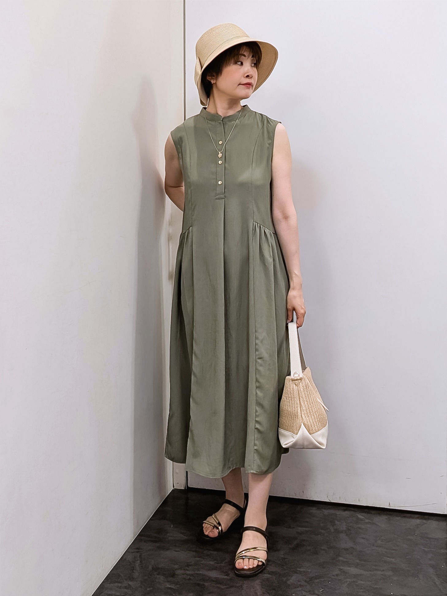 やまちゃんさんの「grove｜高評価！【接触冷感／UVカットetc】ベーシックショートカーディガン」を使ったコーディネート