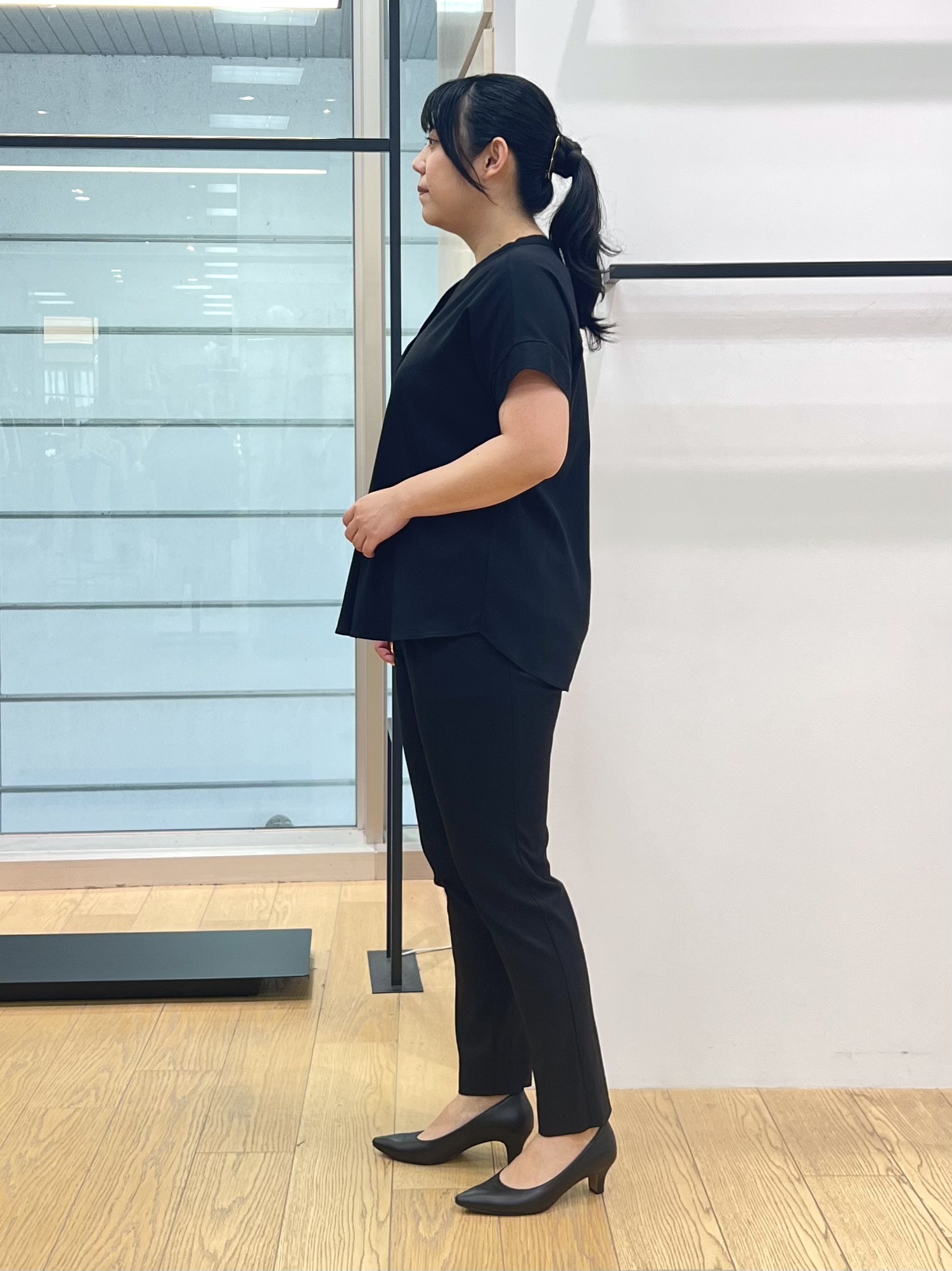 shimaさんの「INDIVI｜【洗える／アンサンブル可能】シアースストライプカーディガン」を使ったコーディネート