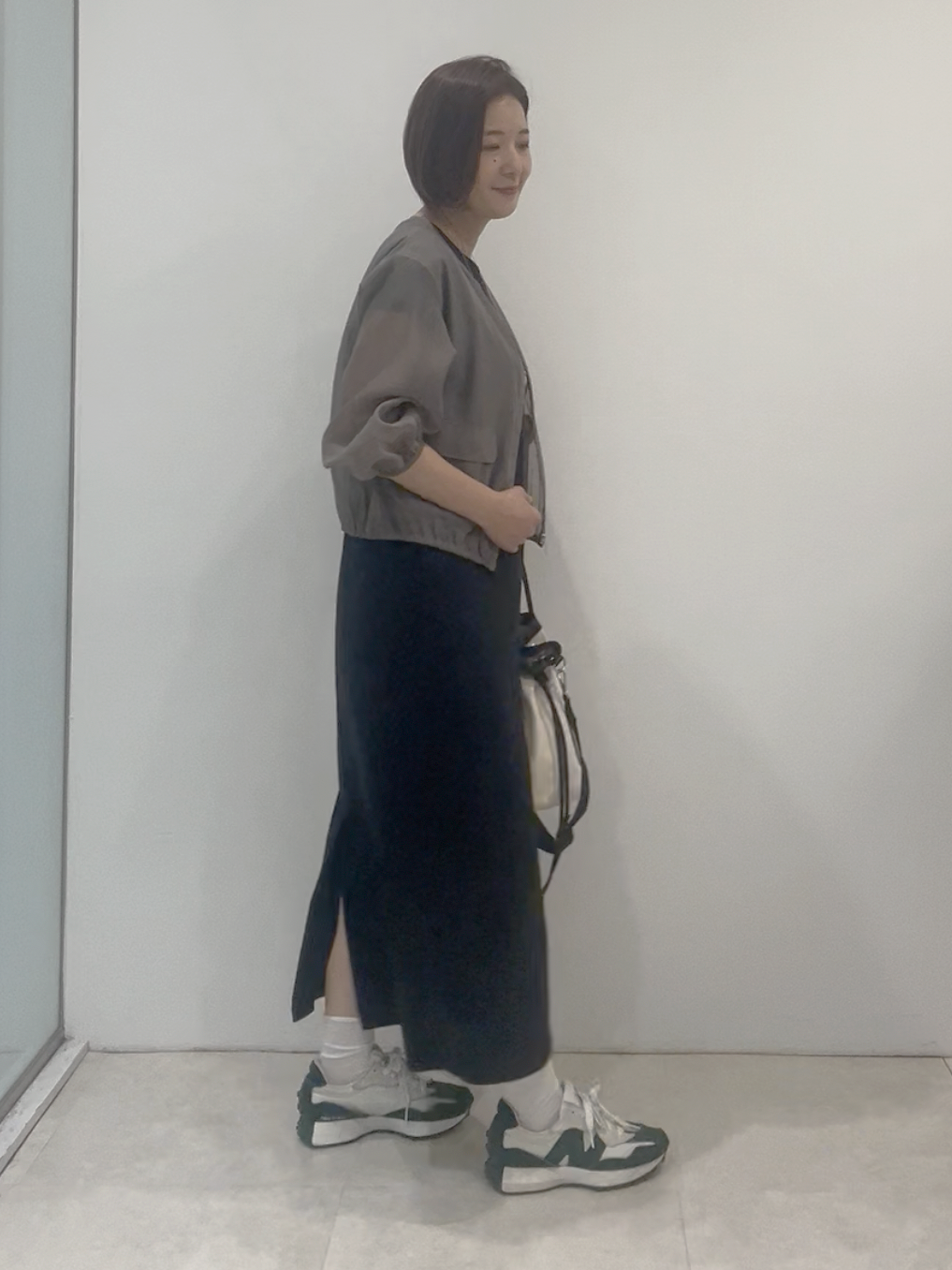 まどかさんの「UNTITLED｜【手洗い可/軽量】シアーブルゾン」を使ったコーディネート