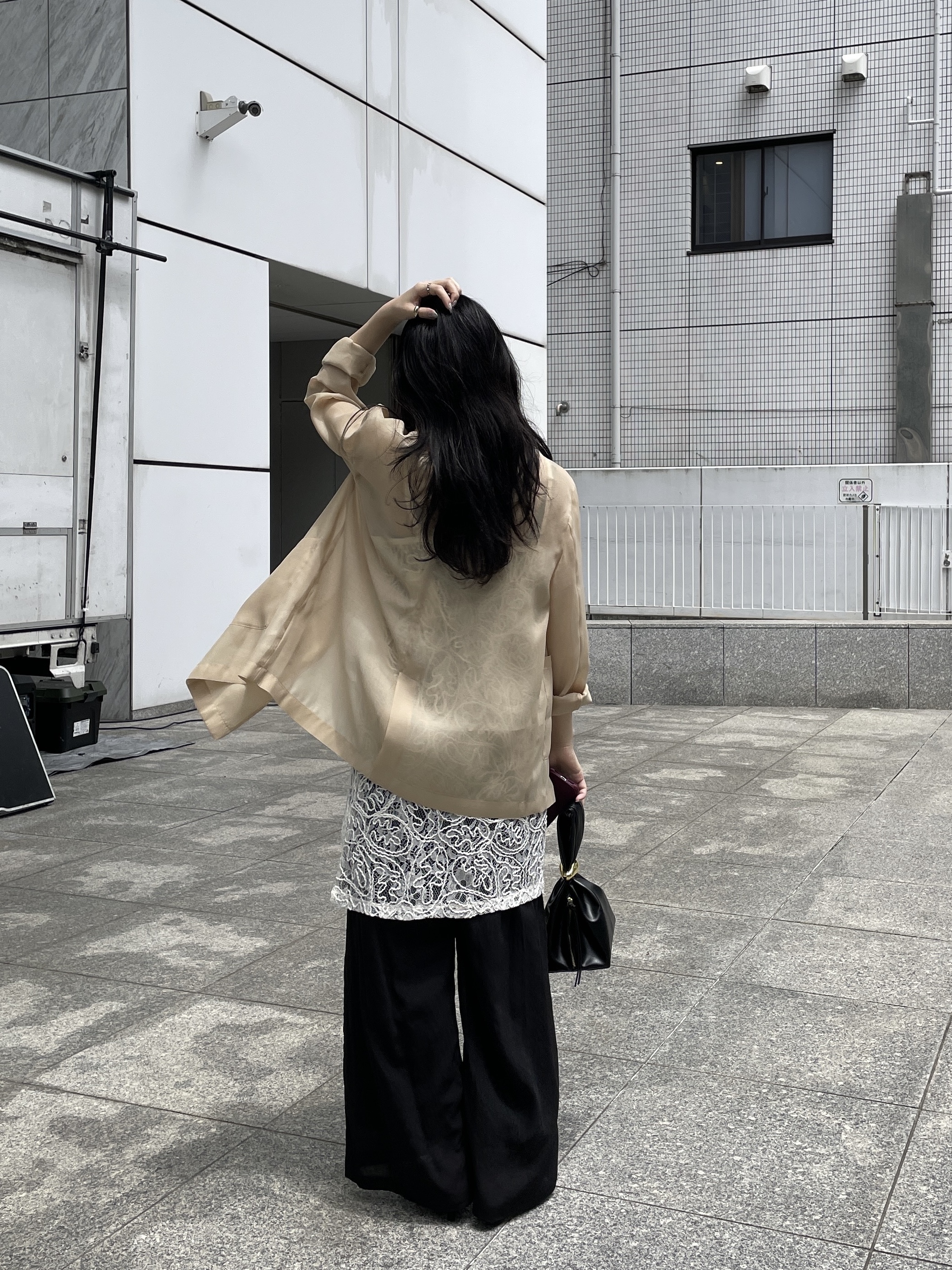 rinaさんの「INDIVI｜シアーシャツジャケット【接触冷感】」を使ったコーディネート