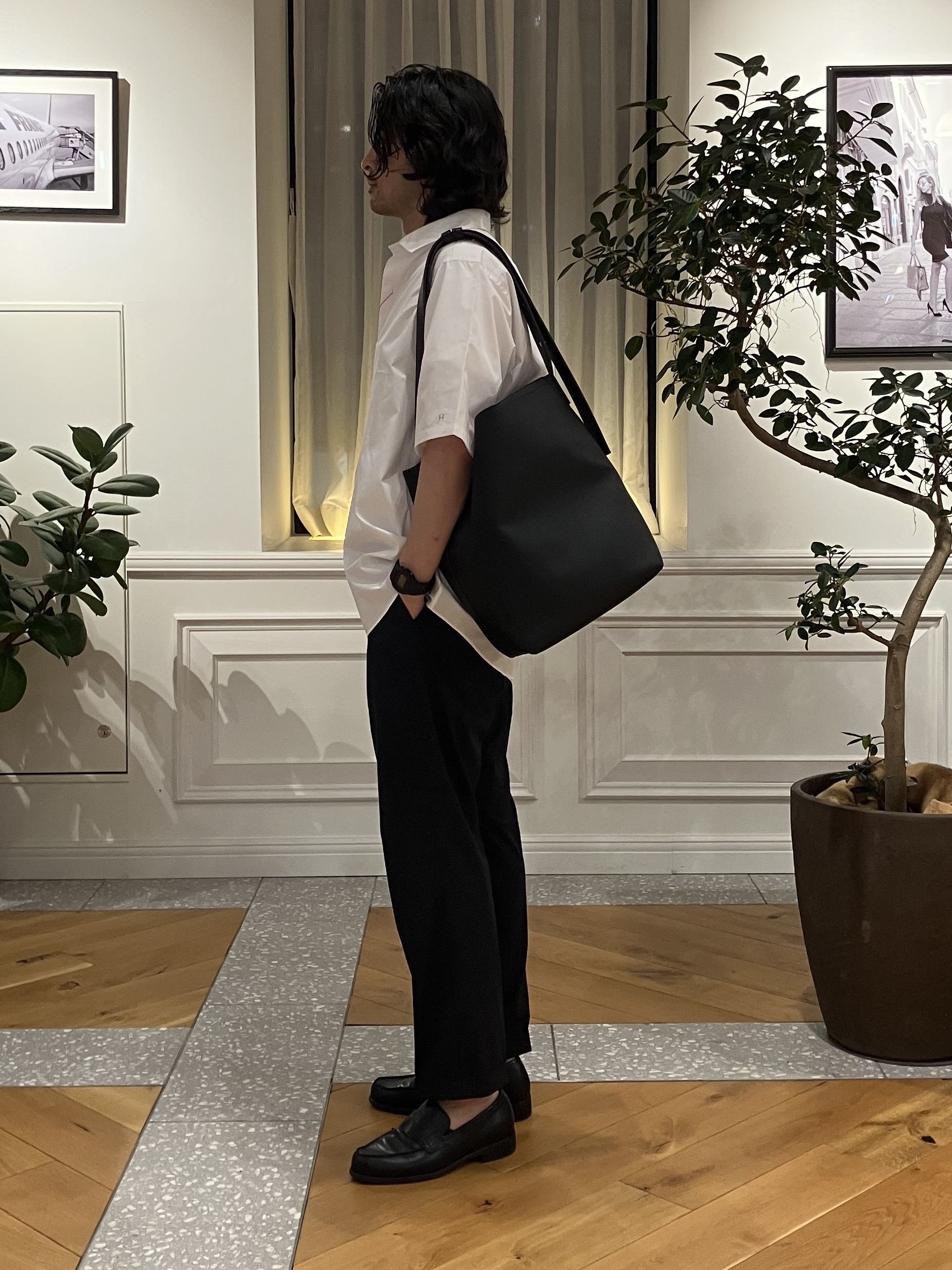 junyaさんの「DRESSTERIOR｜【干場義雅&times;DRESSTERIOR】シドグラスシャツ」を使ったコーディネート