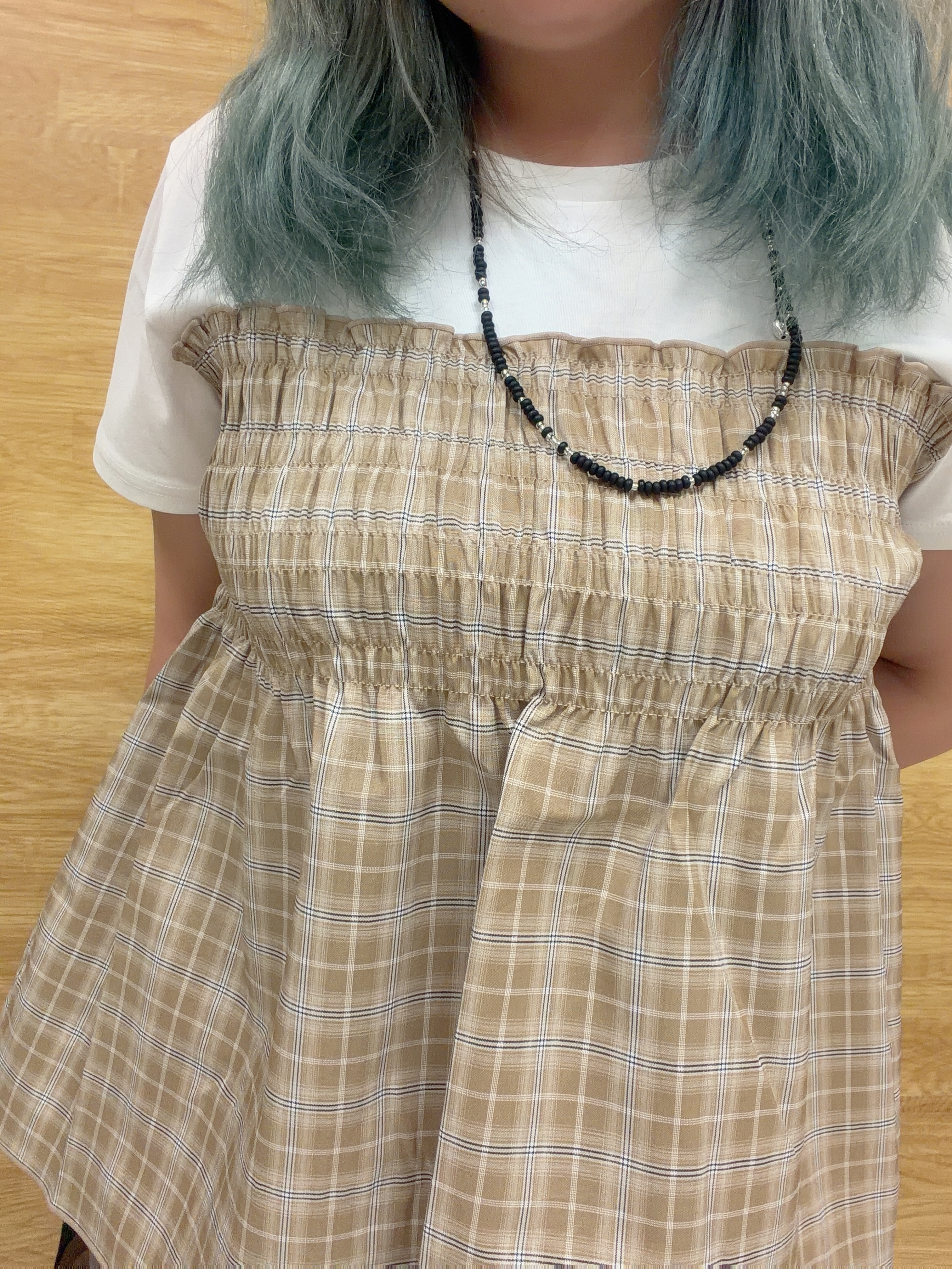 ぁむさんの「SHOO･LA･RUE｜【体型カバー/S-LL/洗濯機可】ぽっこりお腹も隠せる ビスチェ風異素材ドッキングTシャツ」を使ったコーディネート