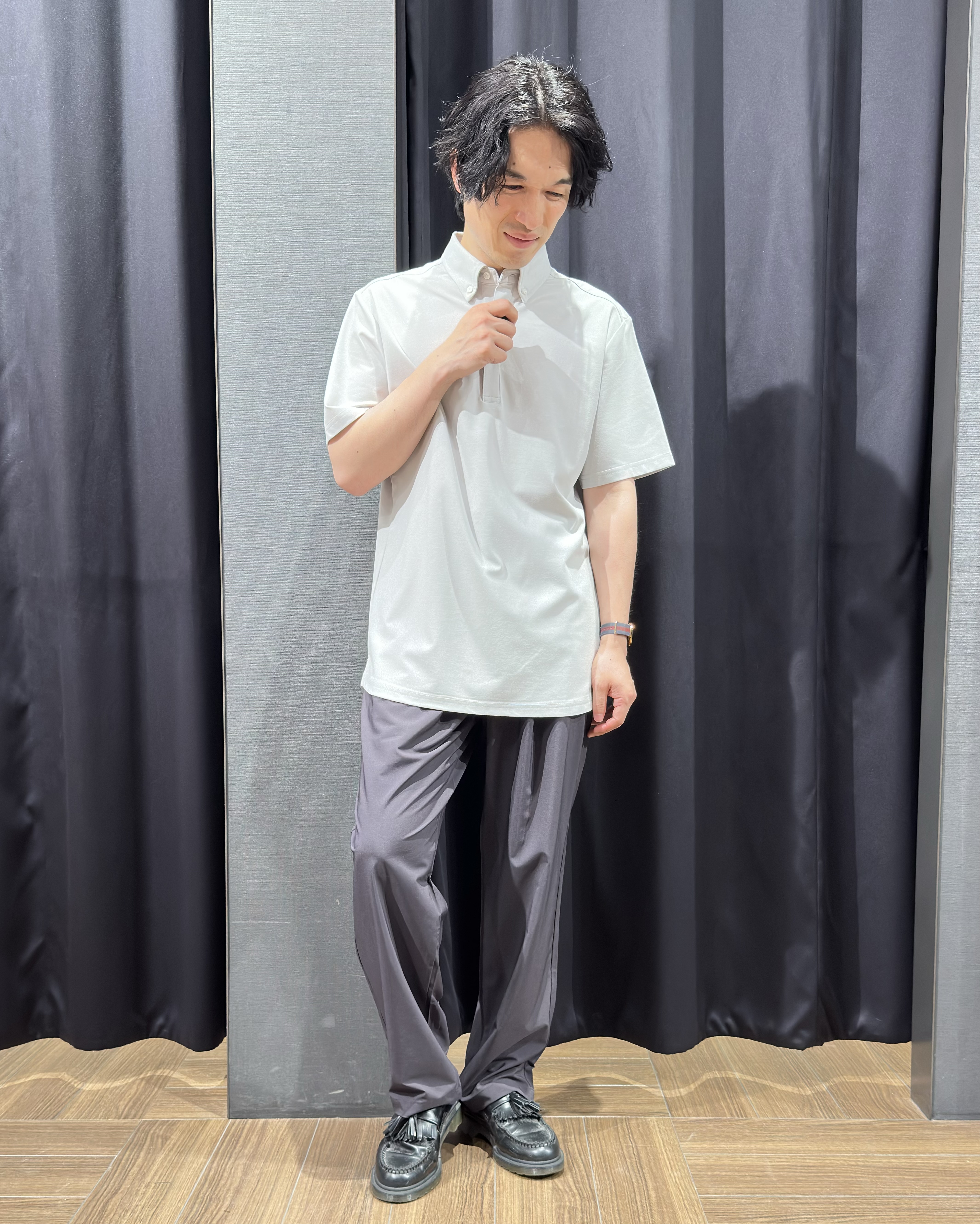 tomoyaさんの「THE SHOP TK｜アイス カノコポロシャツ【接触冷感／洗濯機OK】」を使ったコーディネート