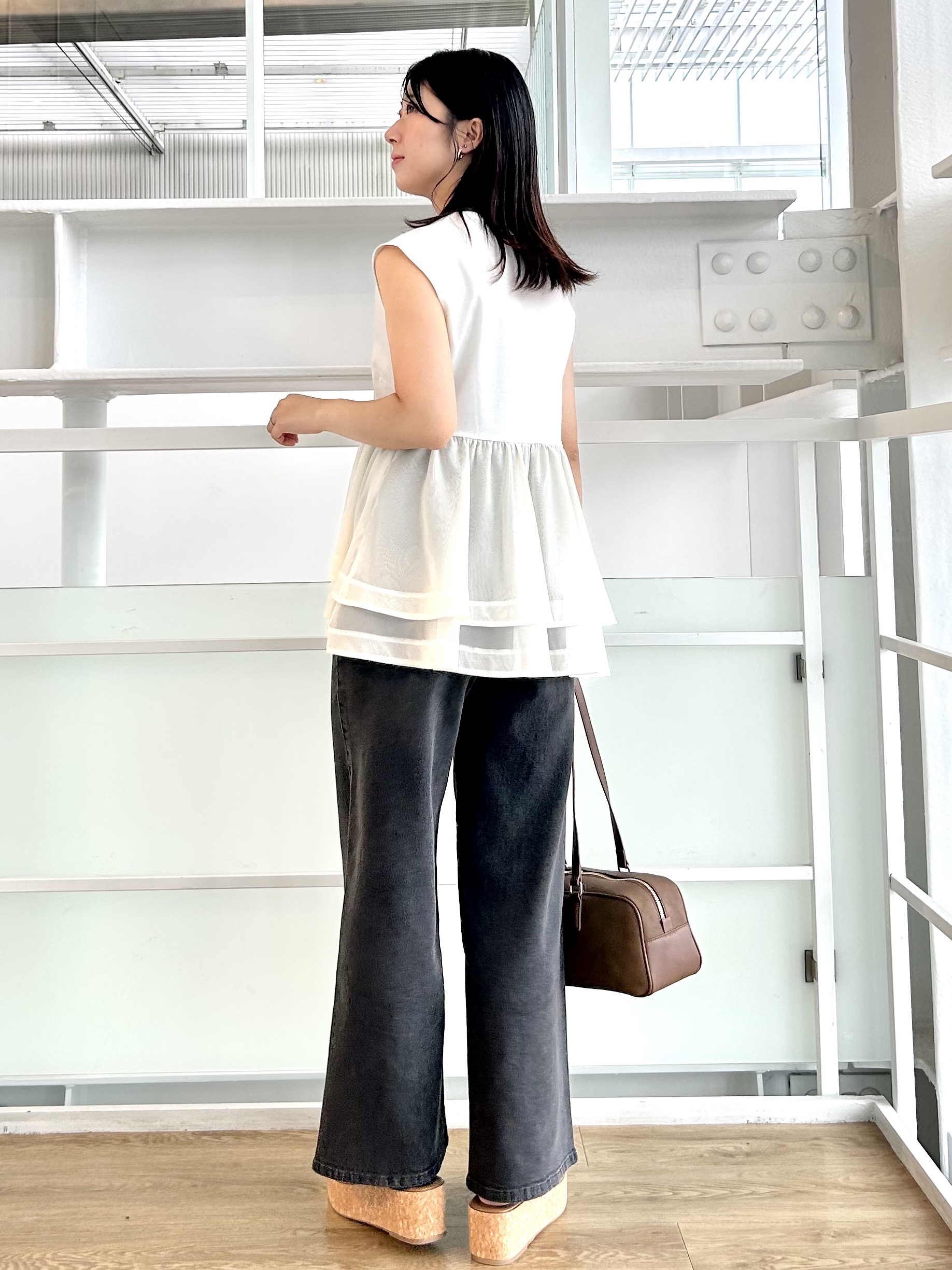RINAさんの「index｜コルク厚底サンダル」を使ったコーディネート