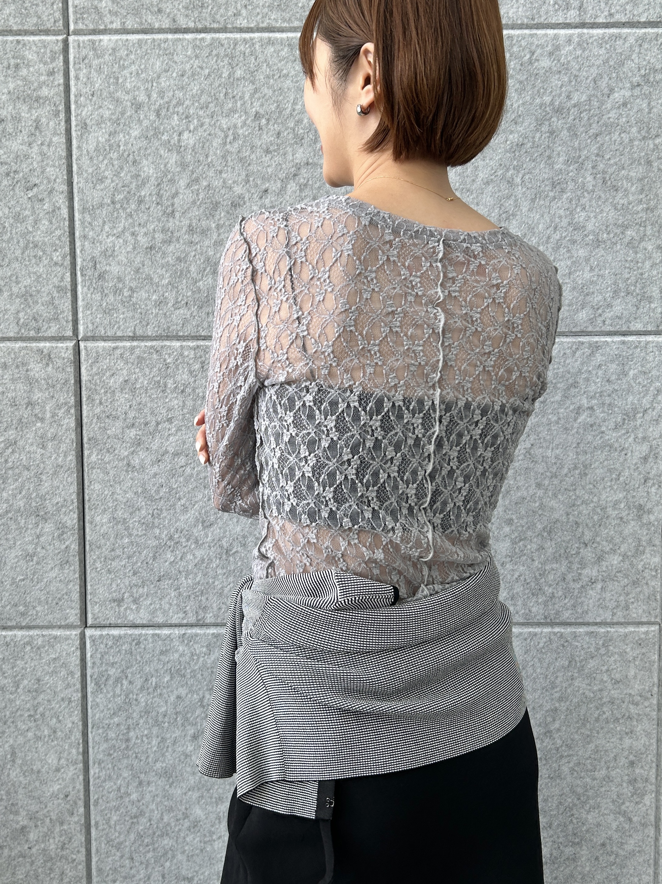harunaさんの「CODE A｜【Re】stretch hook cardigan」を使ったコーディネート