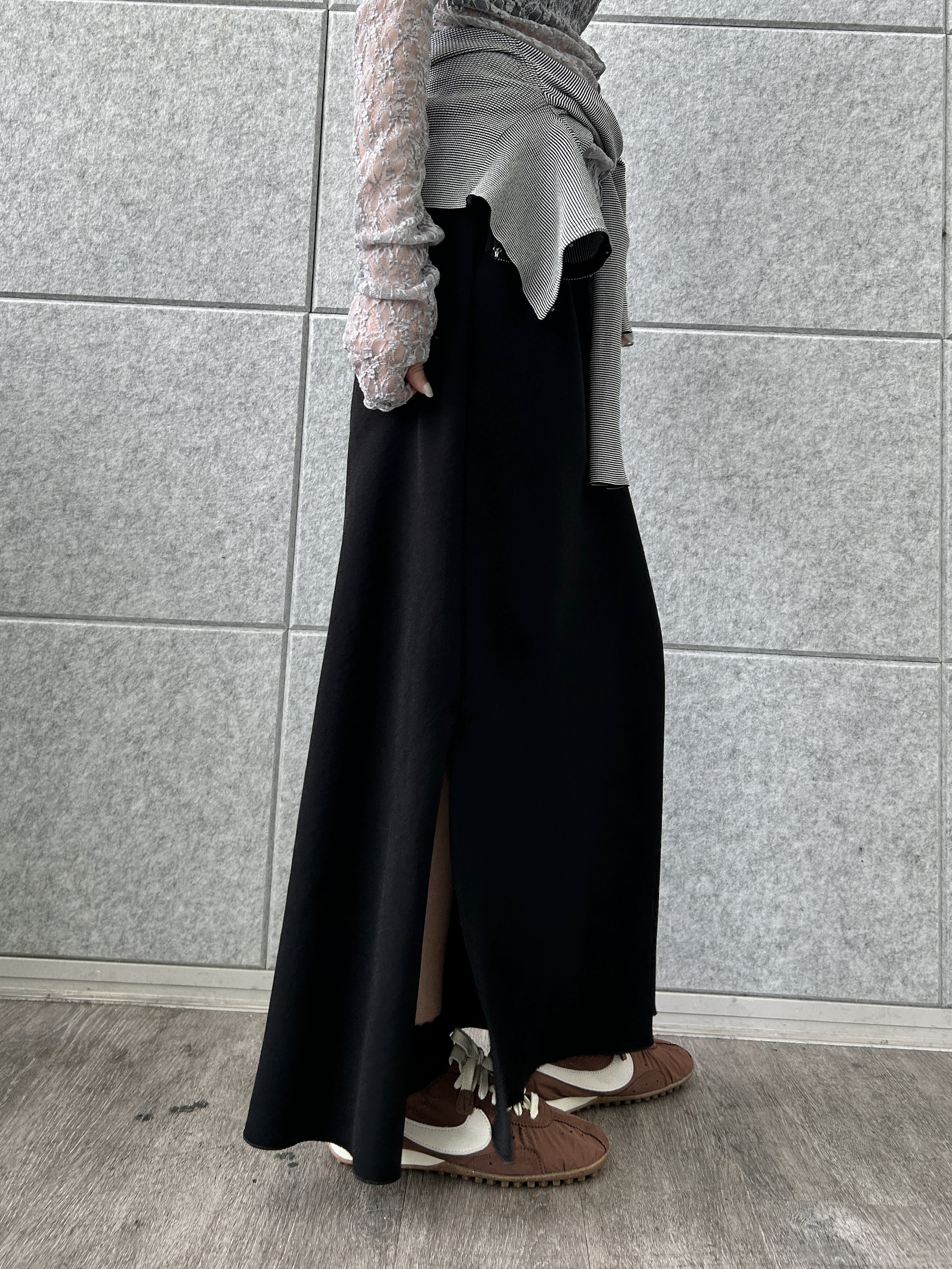 harunaさんの「CODE A｜【Re】stretch hook cardigan」を使ったコーディネート