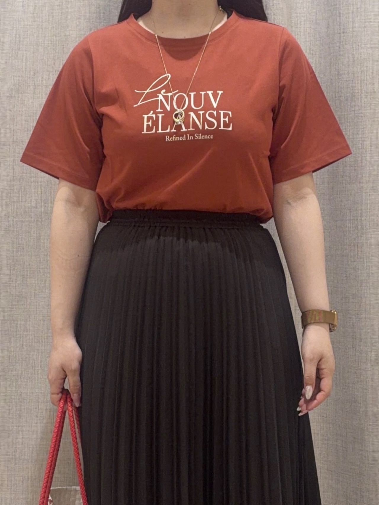 minamiさんの「grove｜【吸水速乾・UVカット・接触冷感・マシンウォッシャブル】ベーシックMIXロゴプリントT」を使ったコーディネート