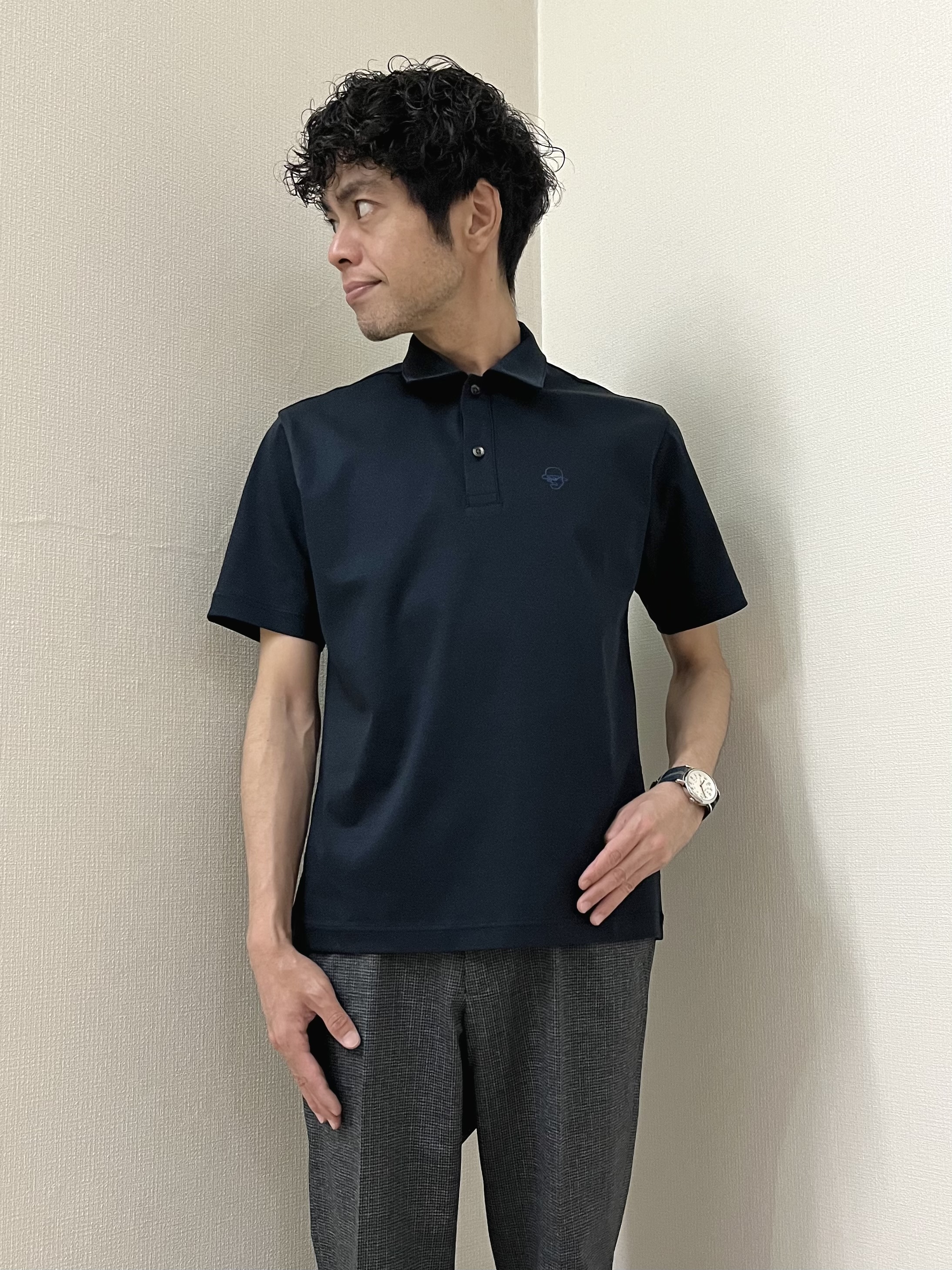 URAさんの「TAKEO KIKUCHI｜【通気性】ジャージ千鳥柄 ジャケット」を使ったコーディネート