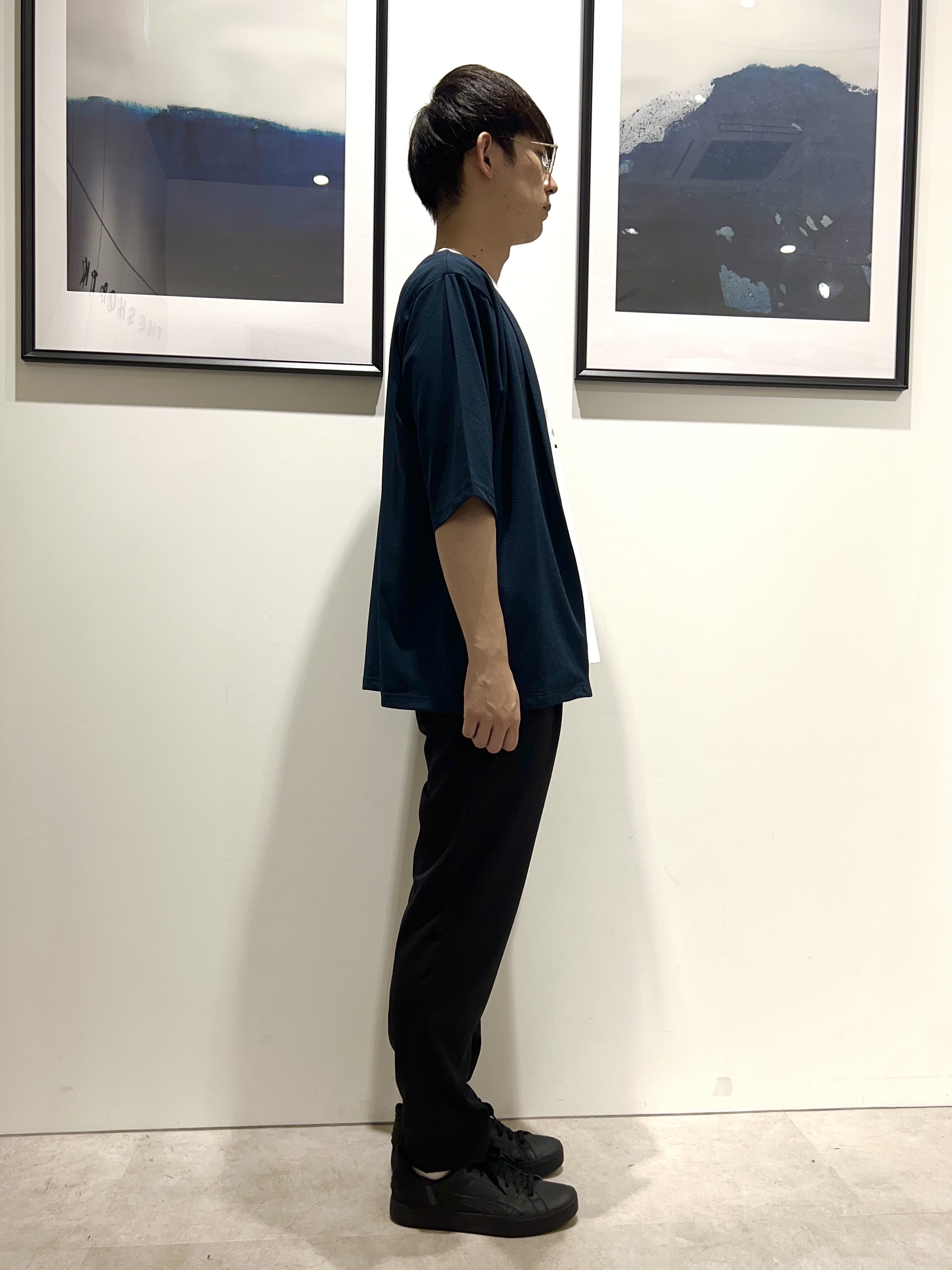 。さんの「THE SHOP TK｜メッシュ五分袖カーディガン＋半袖Tシャツ セットアイテム 洗濯機OK」を使ったコーディネート