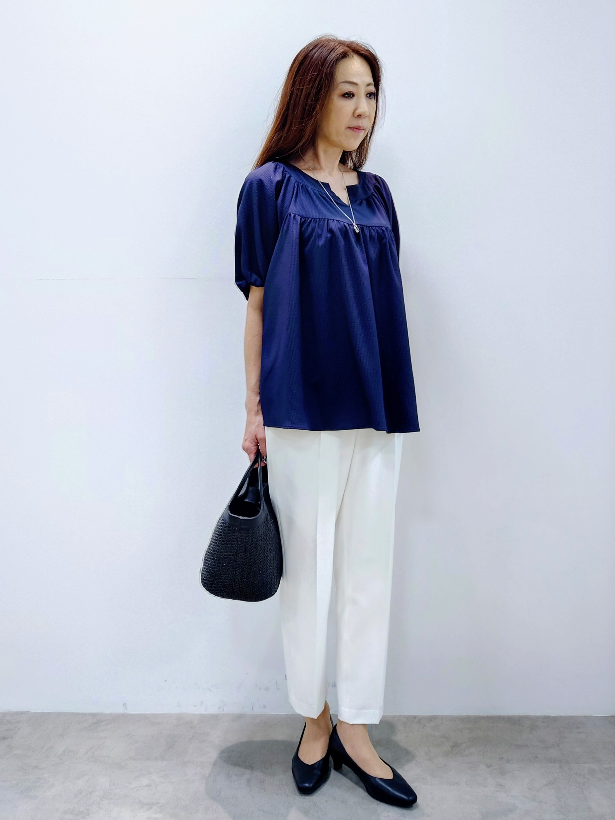 yoshiさんの「Reflect｜ギャザーデザインブラウス」を使ったコーディネート