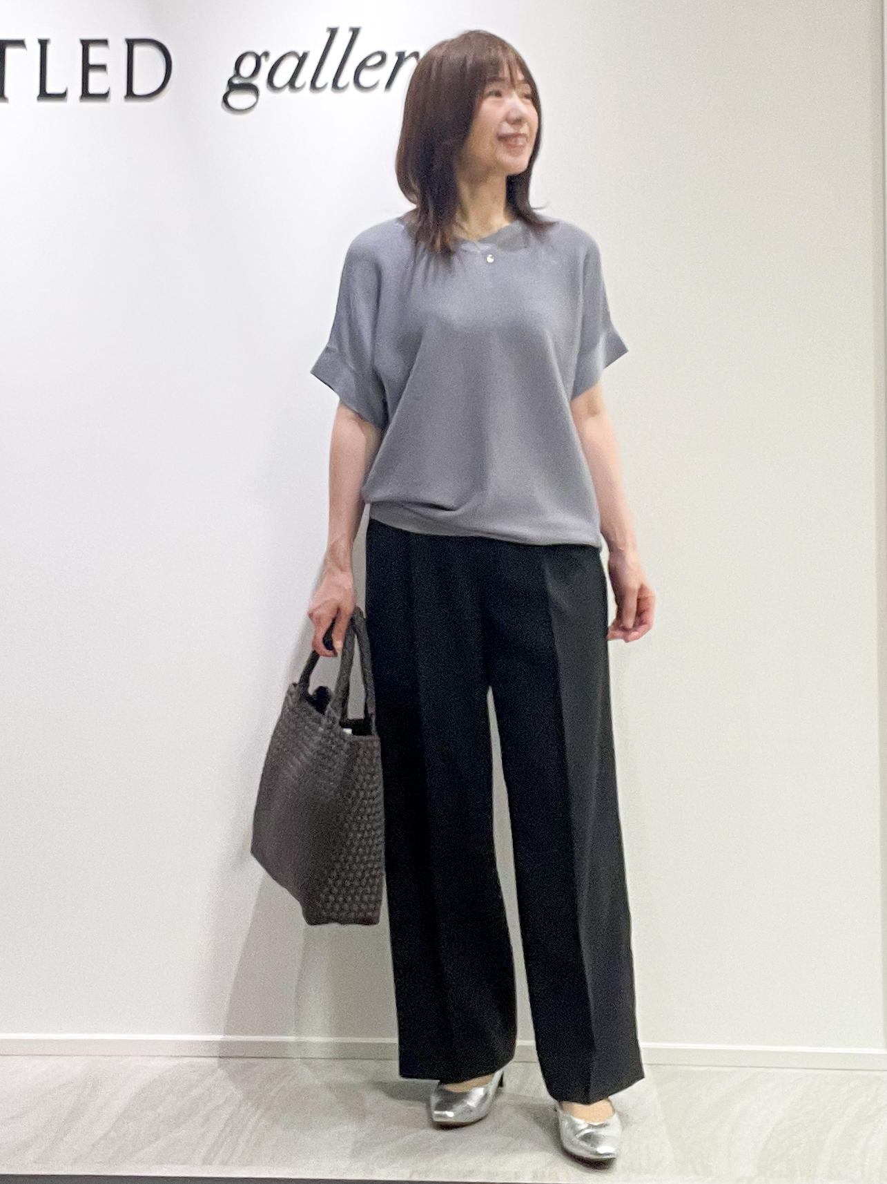 めいさんの「UNTITLED｜【11色展開/体型カバー】前後2WAYフレンチスリーブニット」を使ったコーディネート