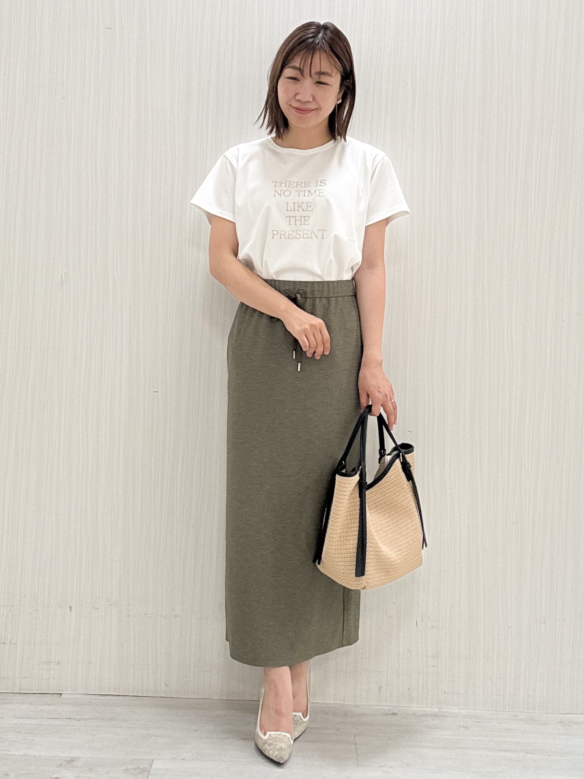 yuさんの「COUP DE CHANCE｜【接触冷感/抗菌防臭/消臭/UVカット】半袖ロゴTシャツ」を使ったコーディネート