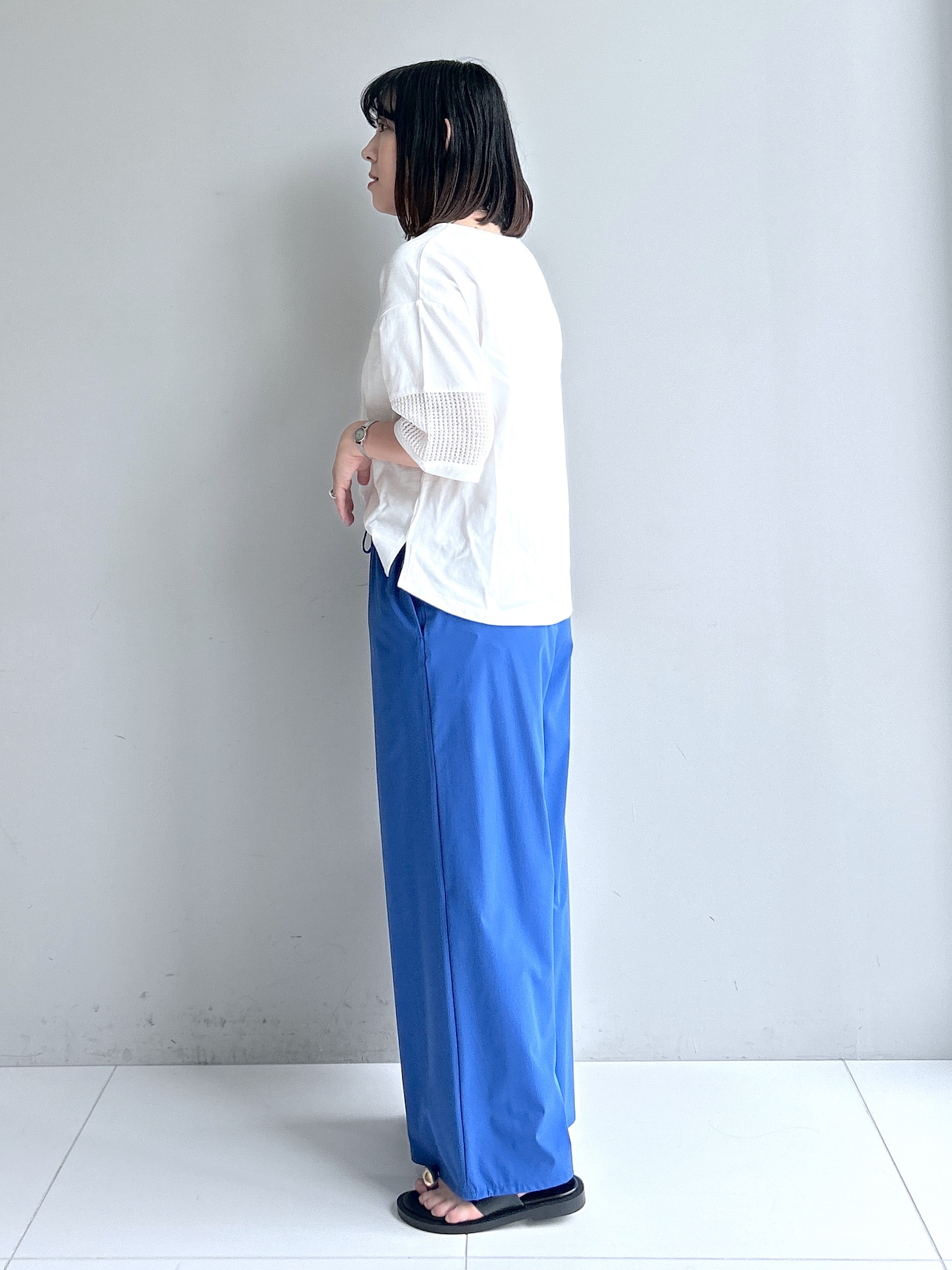 Hirokaさんの「Dessin｜【接触冷感】メッシュレーススリーブプルオーバー」を使ったコーディネート