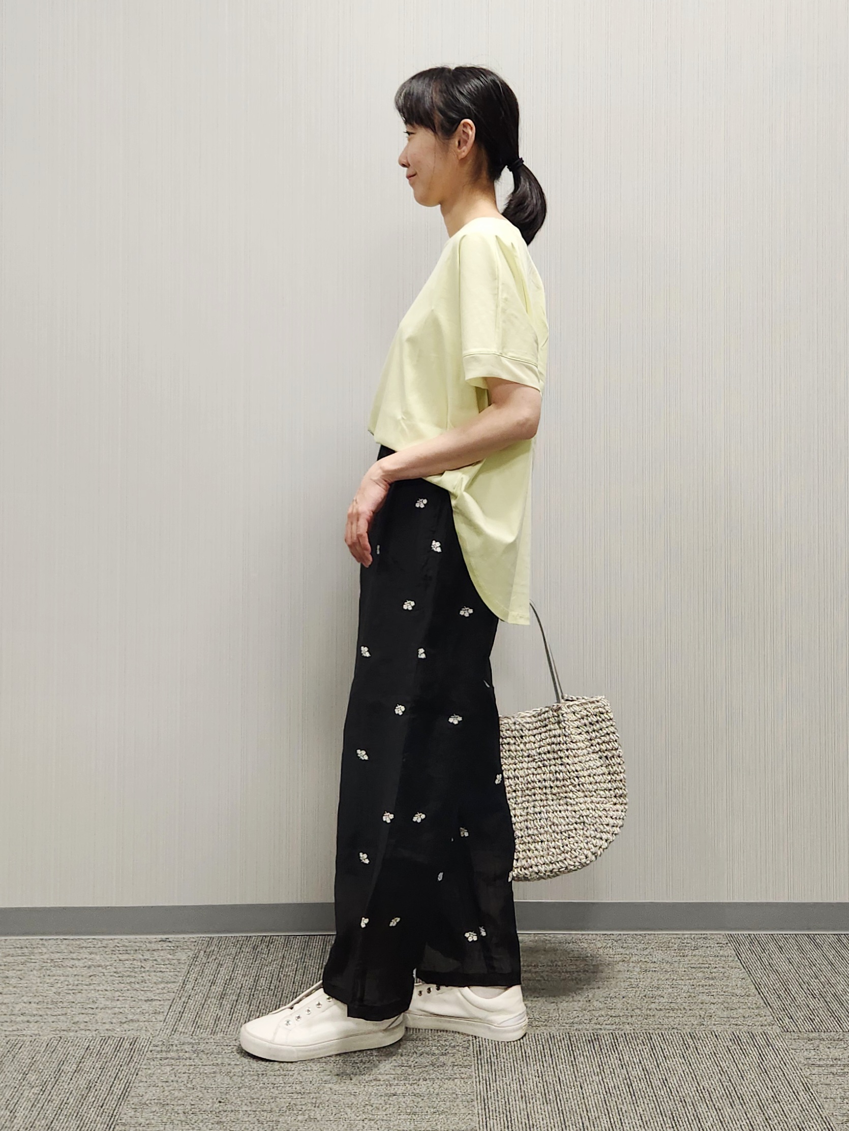 naraさんの「Dessin｜【接触冷感/UVカット】美光沢カットソーワイドシルエット」を使ったコーディネート