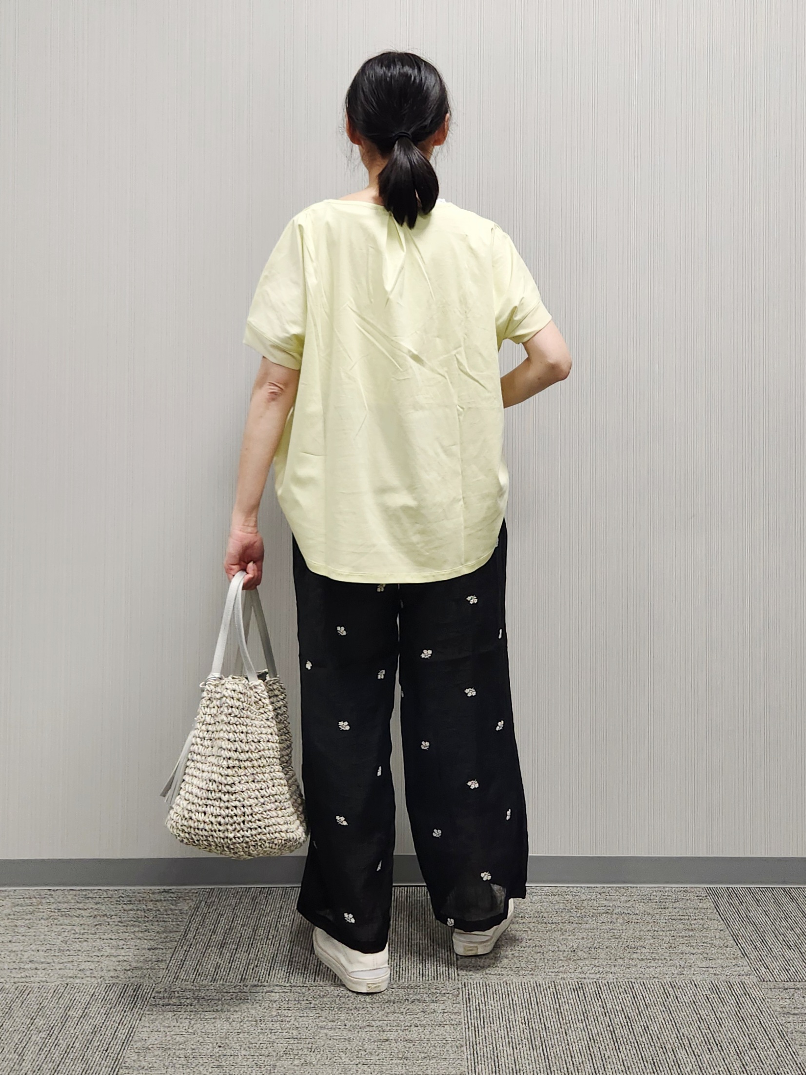 naraさんの「Dessin｜【接触冷感/UVカット】美光沢カットソーワイドシルエット」を使ったコーディネート