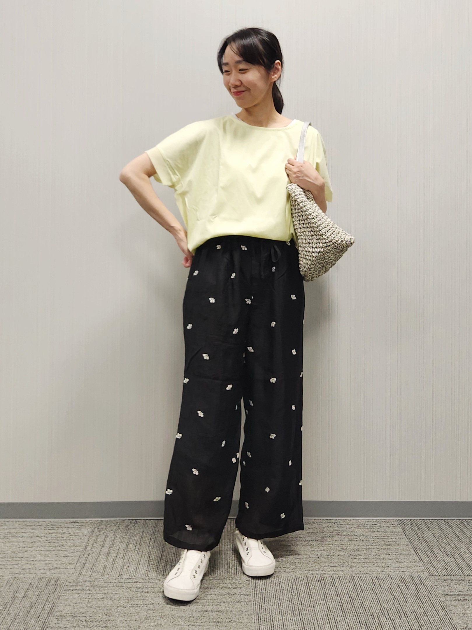 naraさんの「Dessin｜【接触冷感/UVカット】美光沢カットソーワイドシルエット」を使ったコーディネート