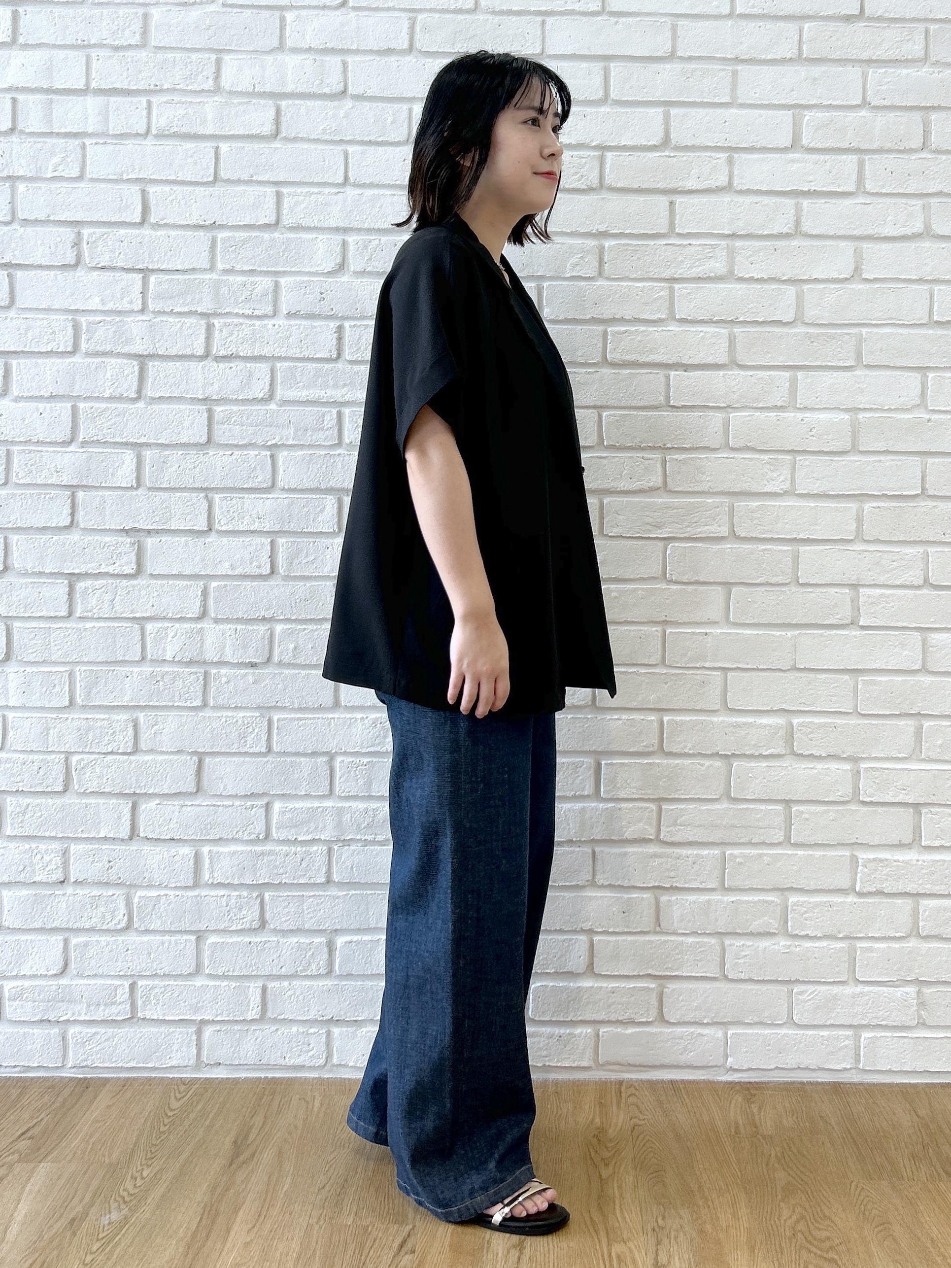 Hirokaさんの「grove｜【洗濯機OK・ひんやり/SETUP可】シワになりにくいハーフスリーブジャケット」を使ったコーディネート