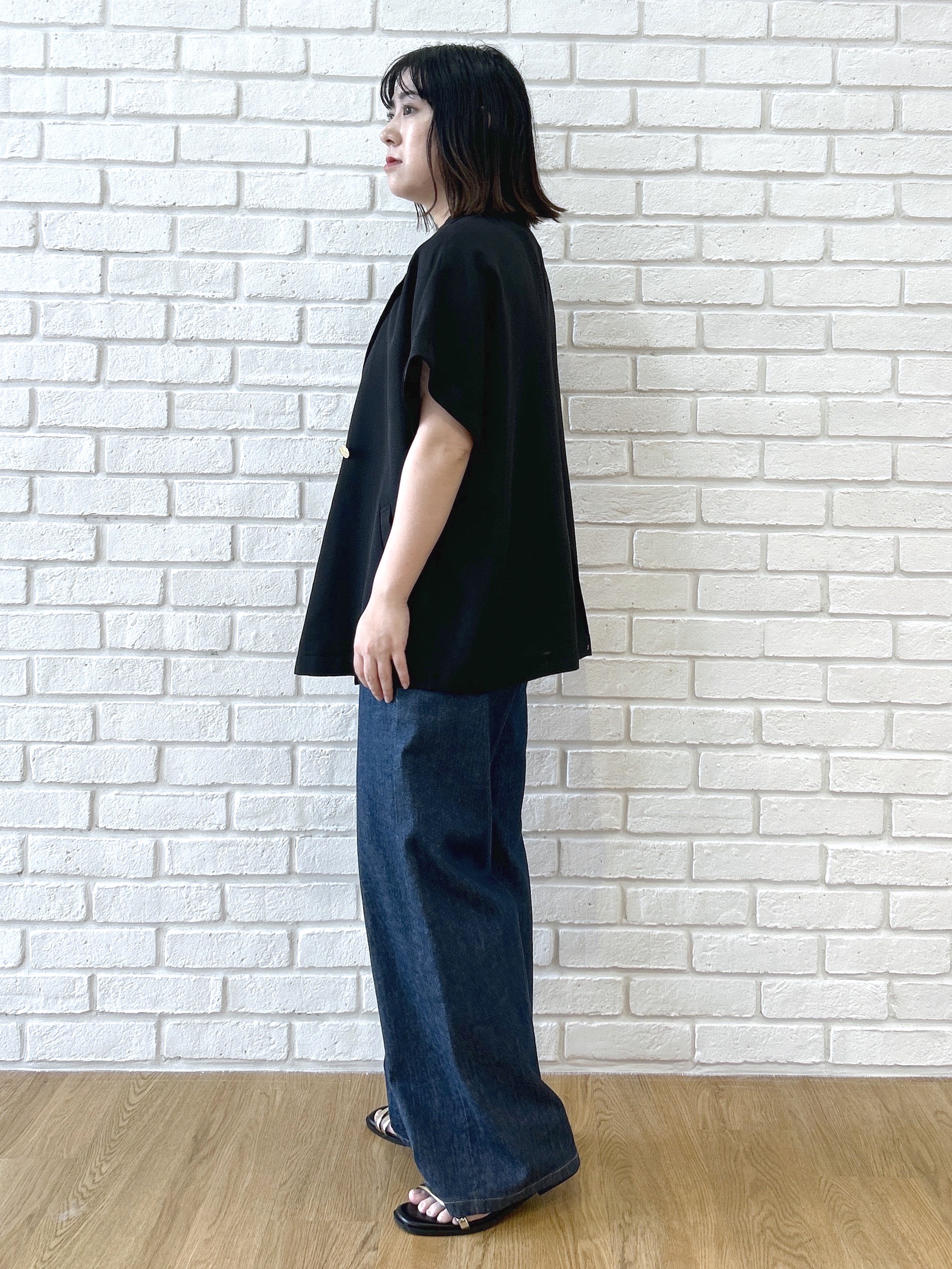 Hirokaさんの「grove｜【洗濯機OK・ひんやり/SETUP可】シワになりにくいハーフスリーブジャケット」を使ったコーディネート