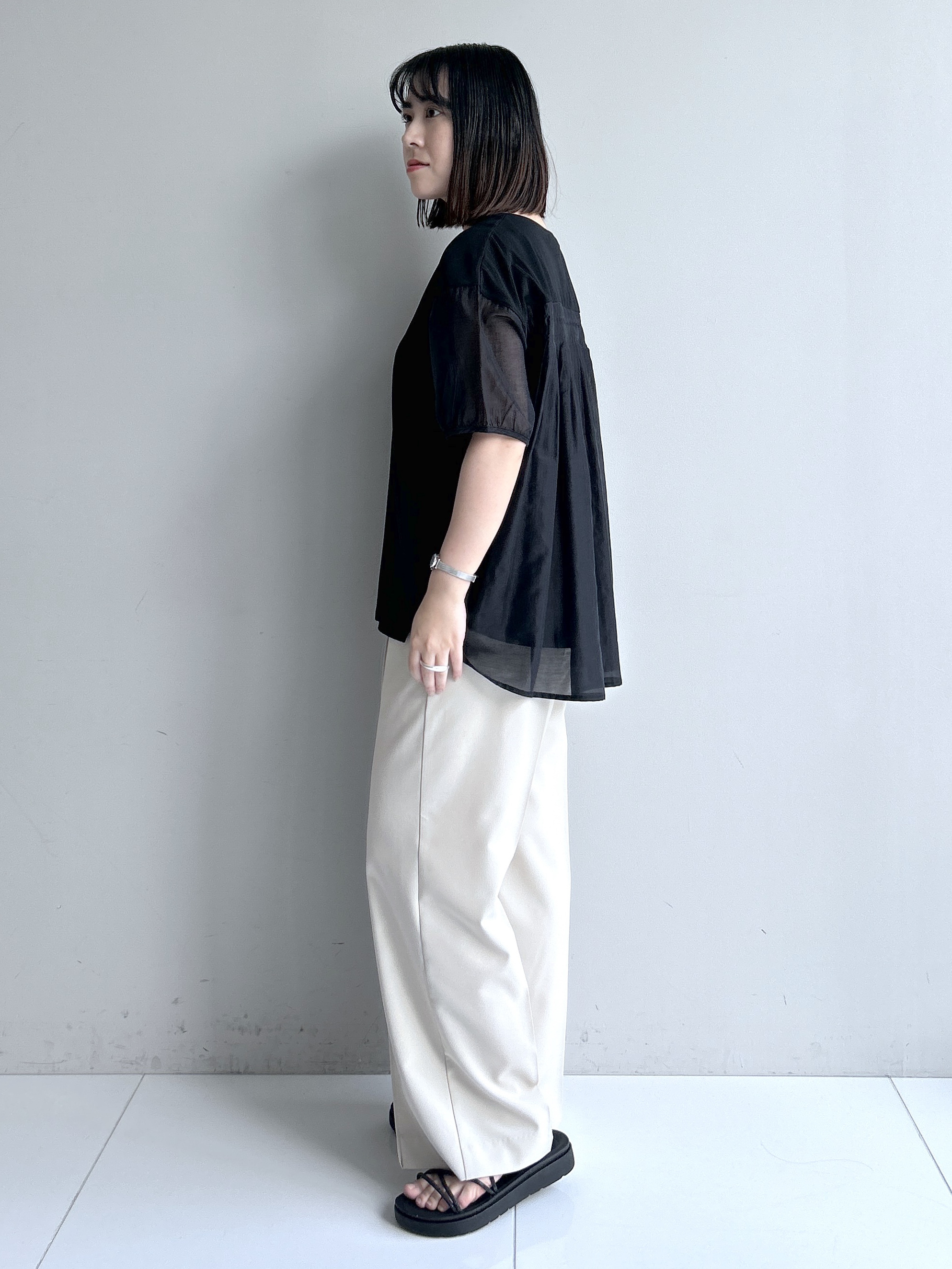 Hirokaさんの「grove｜【貴島明日香さん着用/UVカット】体型カバー叶う、バックプリーツTシャツ」を使ったコーディネート