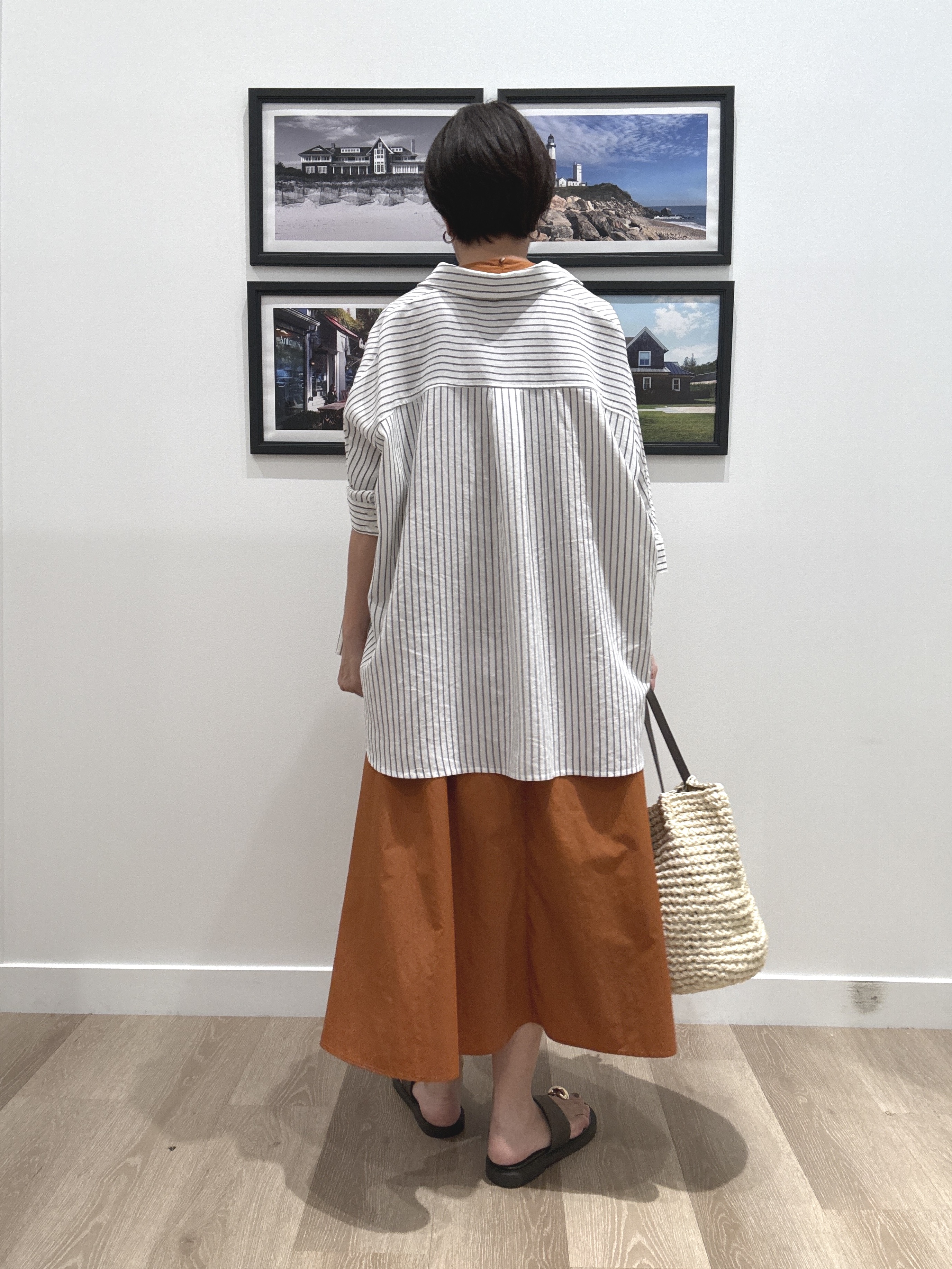 Naoさんの「Dessin｜【セットアップ可/洗える】リネンブレンドドルマンシャツ」を使ったコーディネート