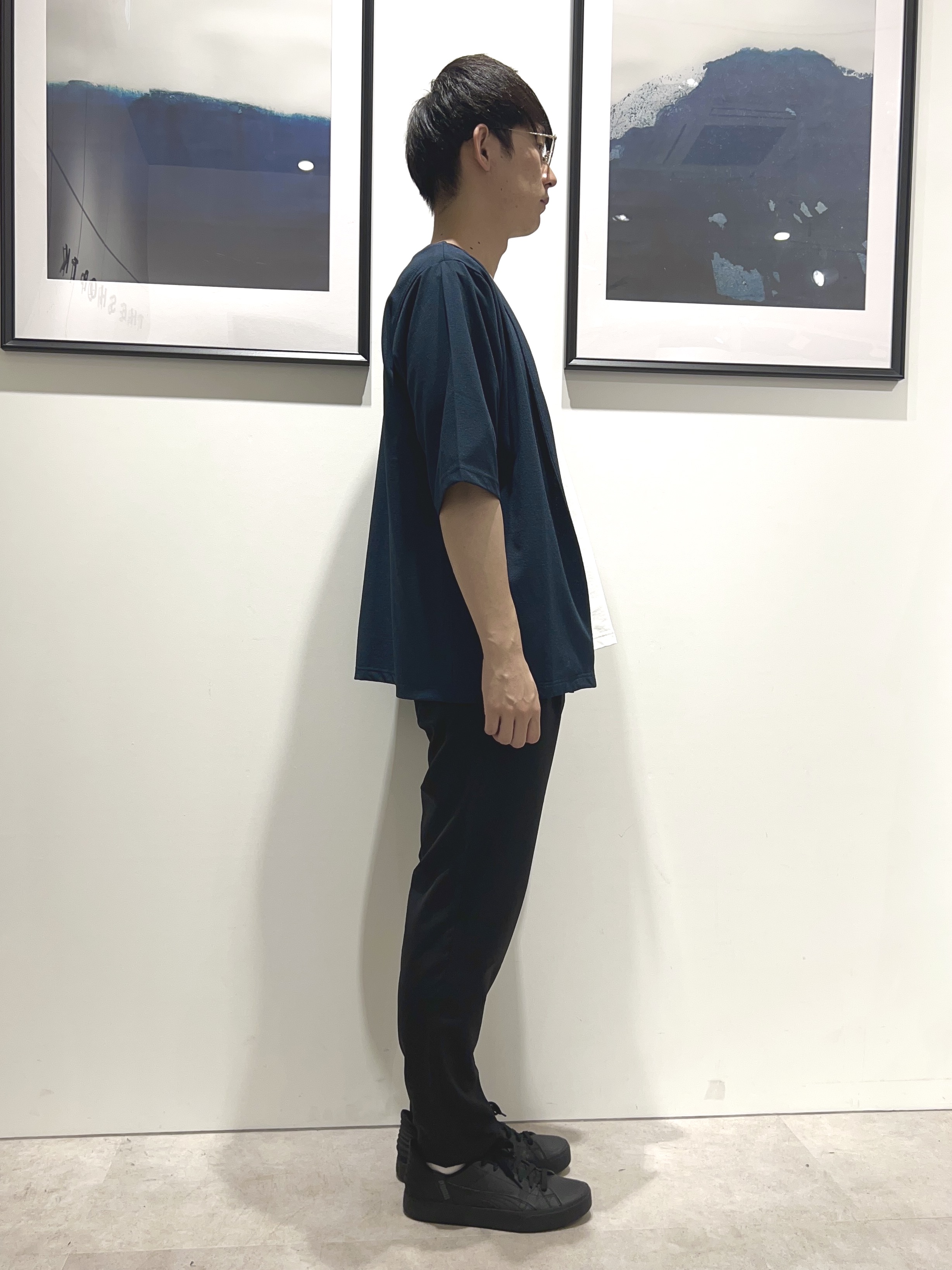 。さんの「THE SHOP TK｜メッシュ五分袖カーディガン＋半袖Tシャツ セットアイテム 洗濯機OK」を使ったコーディネート
